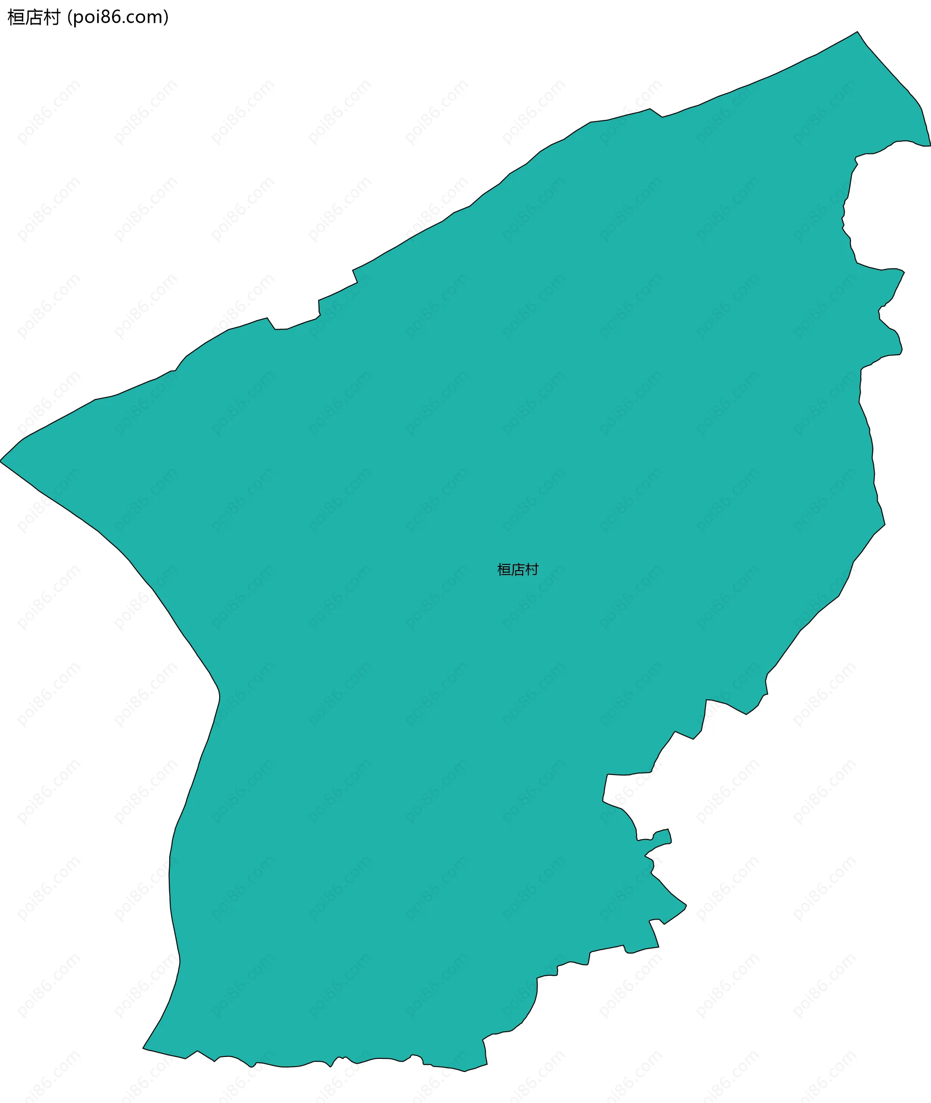 桓店村边界地图