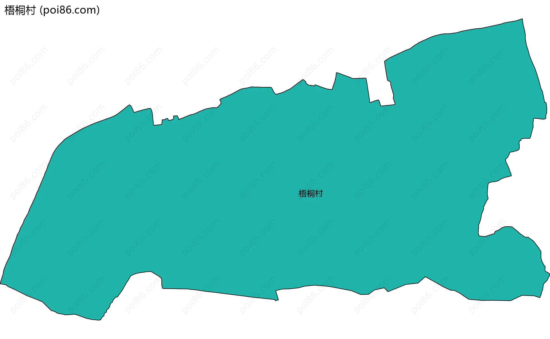 梧桐村边界地图