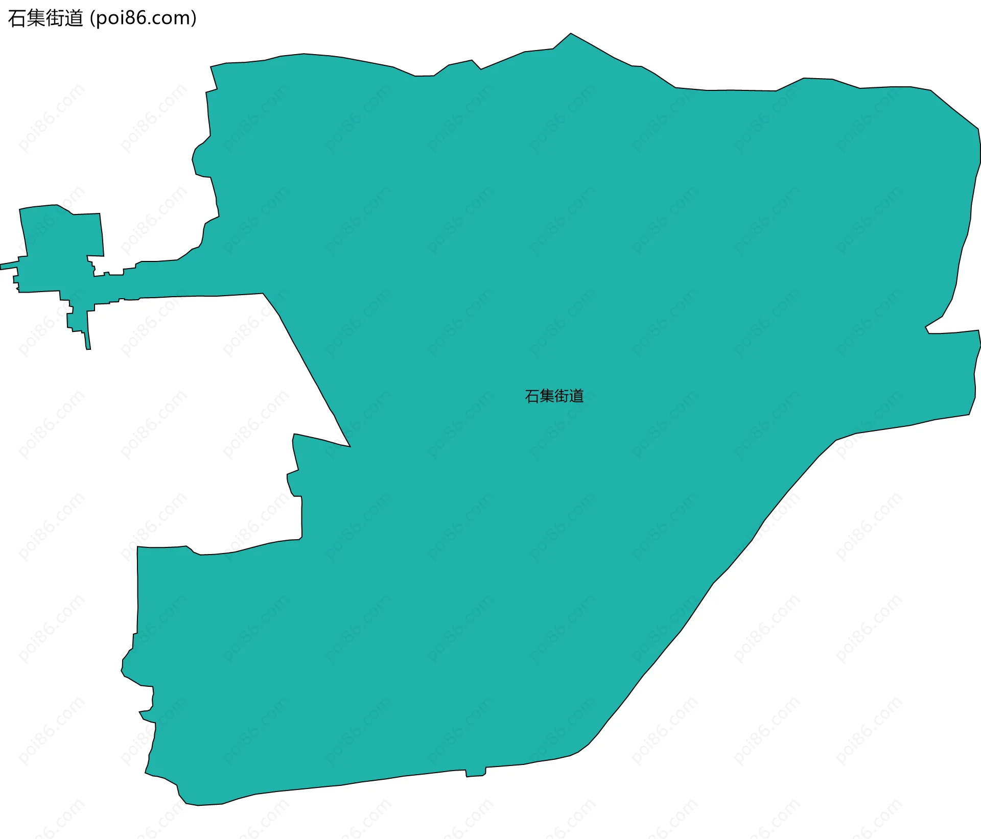 石集街道边界地图