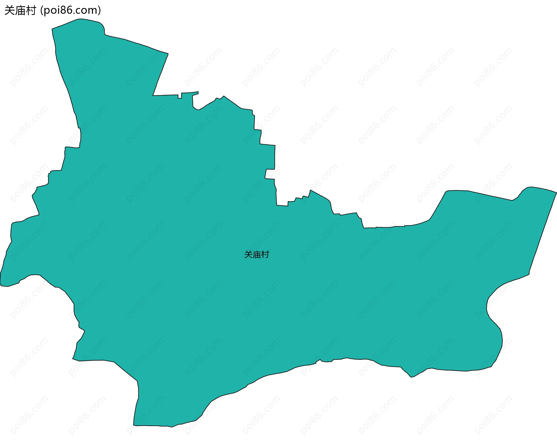 关庙村边界地图