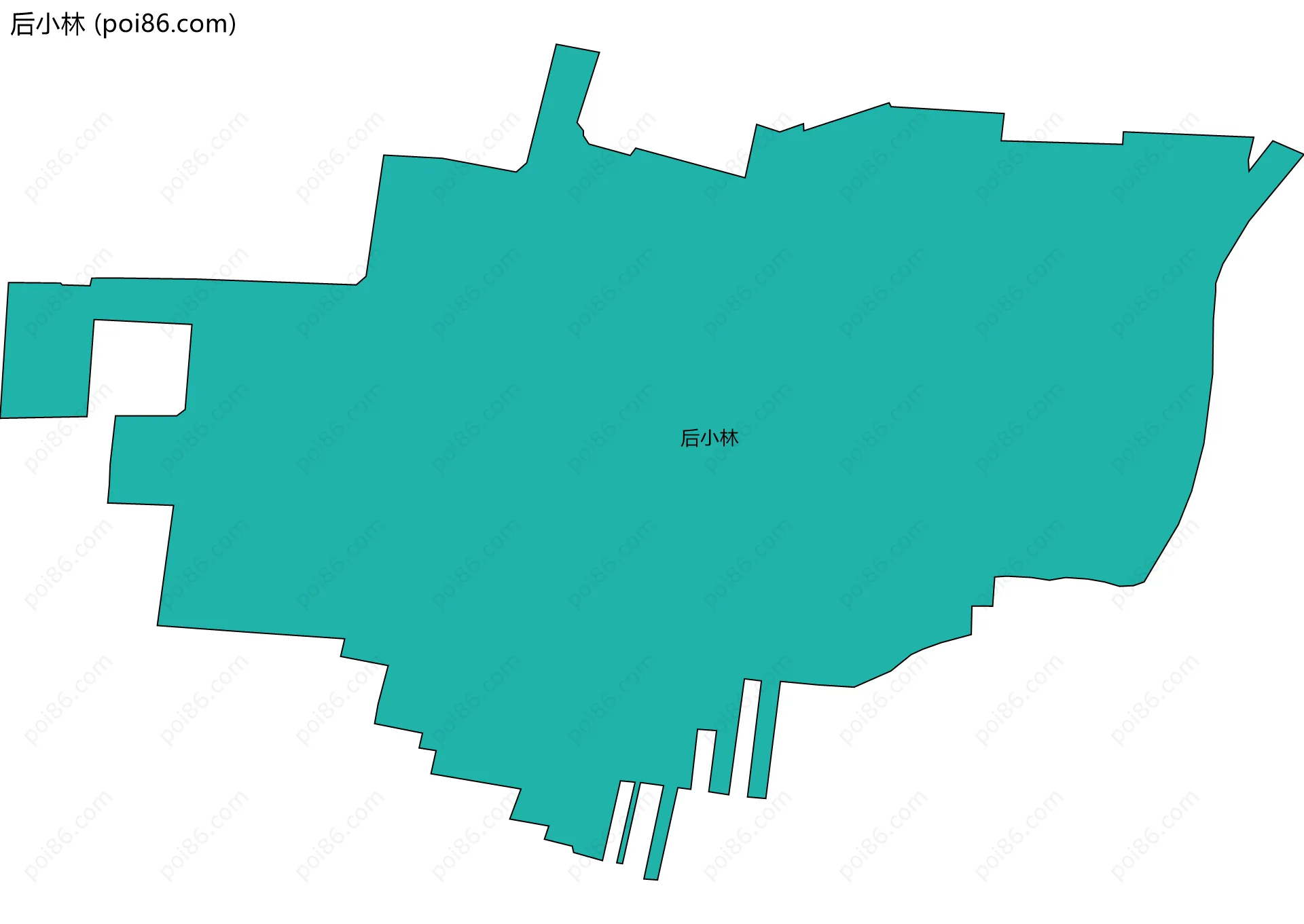 后小林边界地图