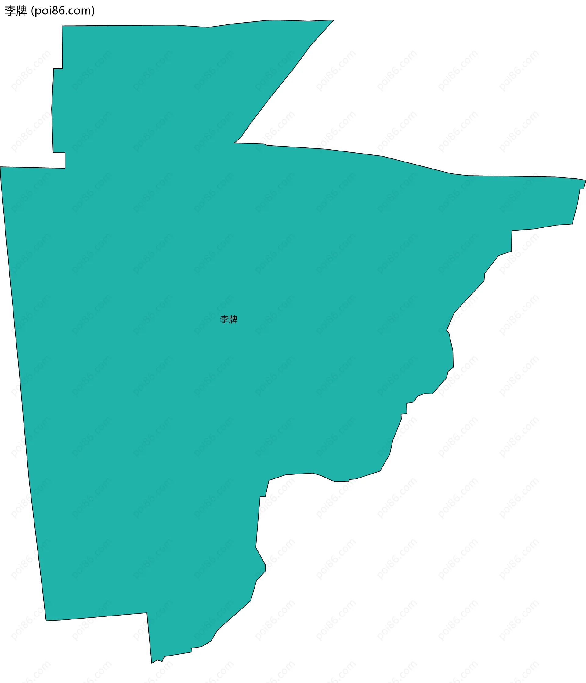 李牌边界地图