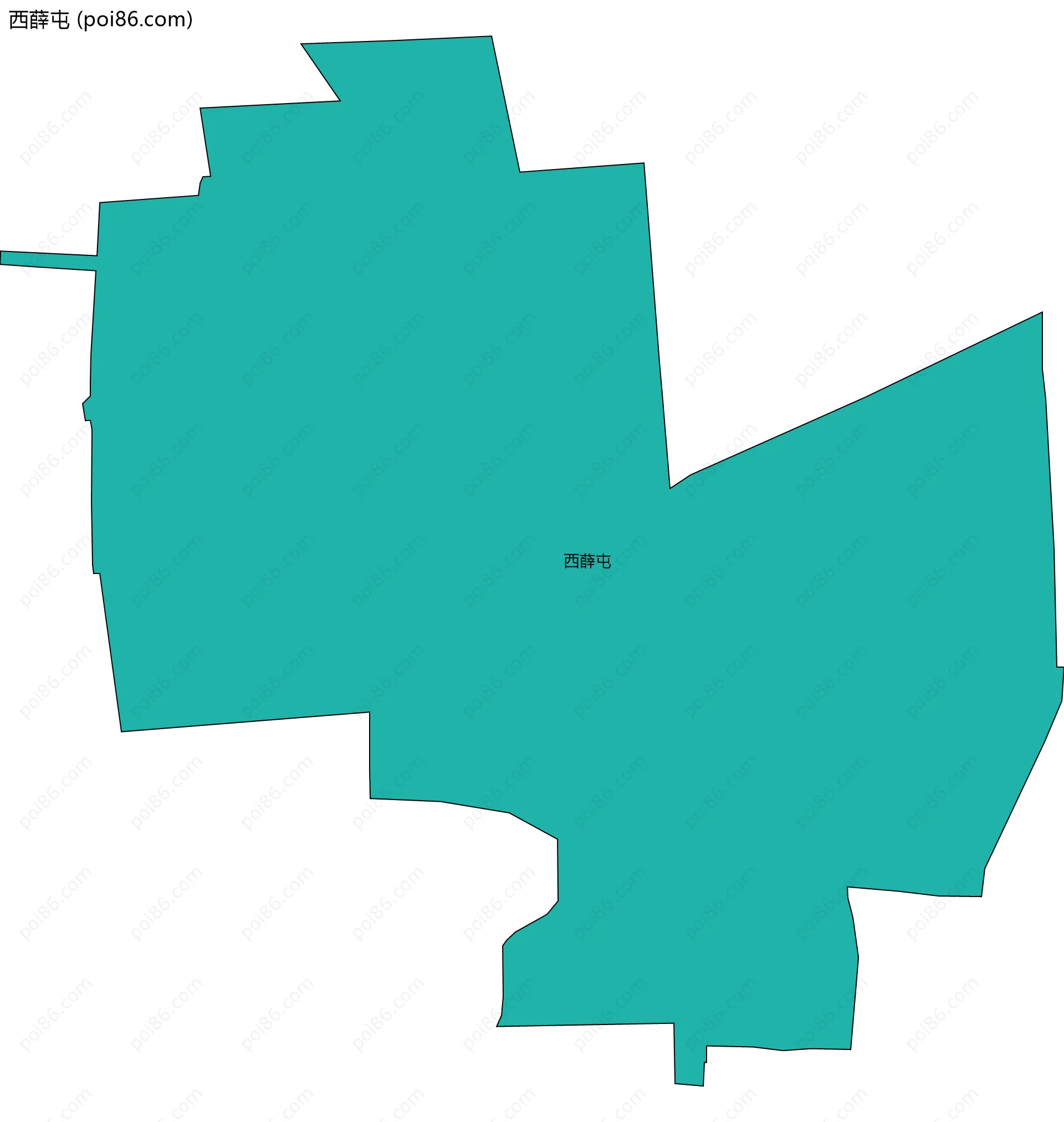 西薛屯边界地图