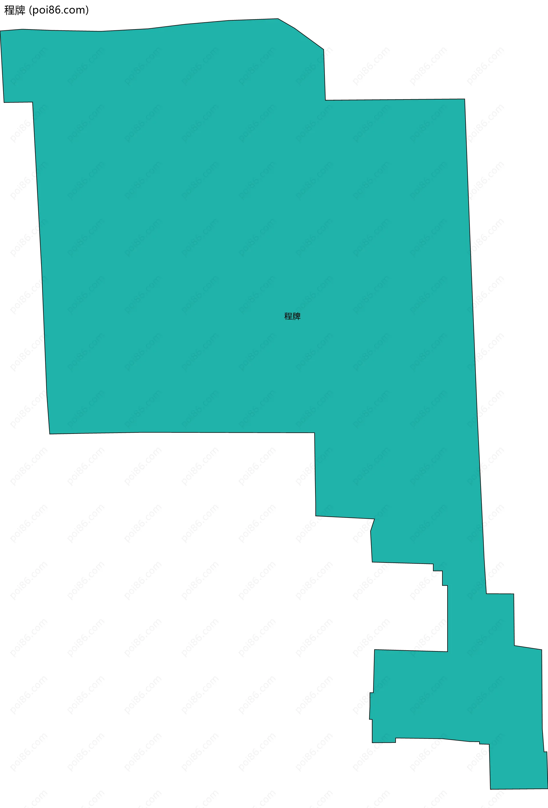 程牌边界地图