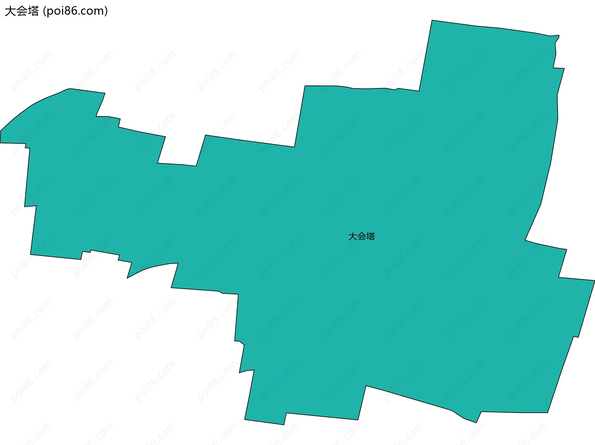大会塔边界地图