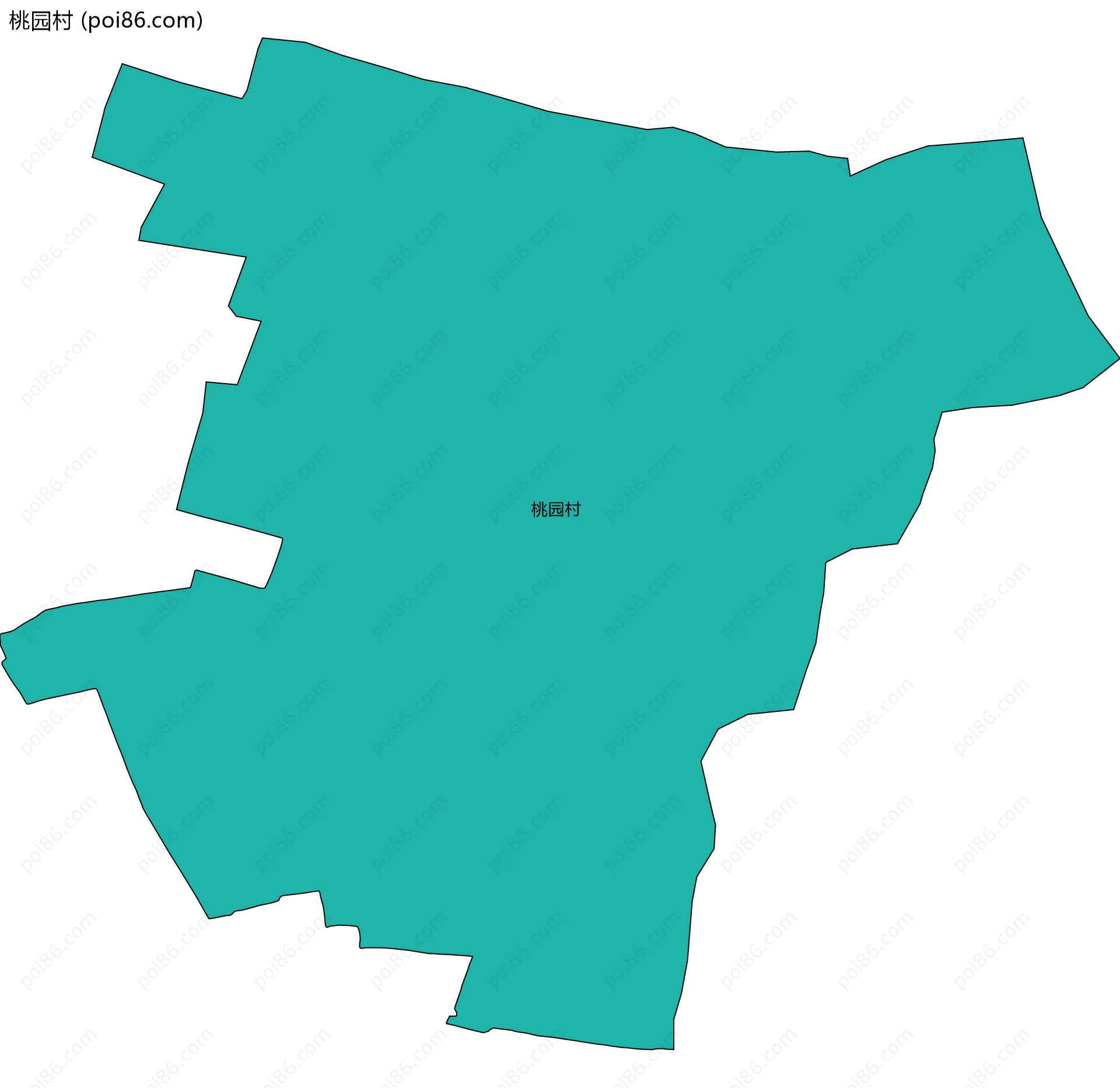 桃园村边界地图