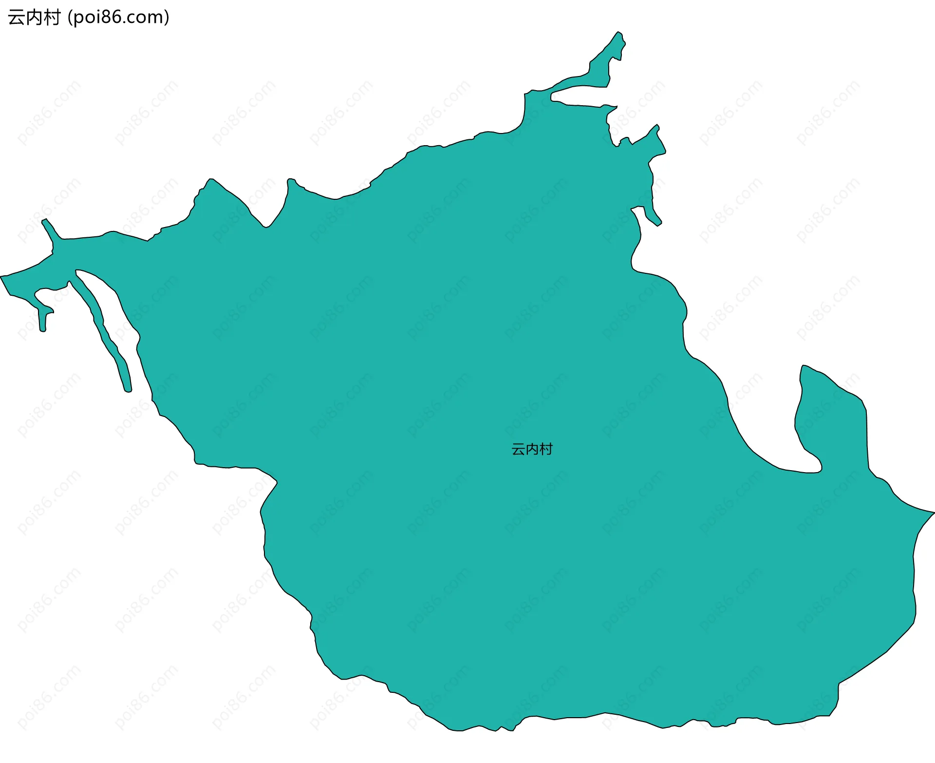云内村边界地图