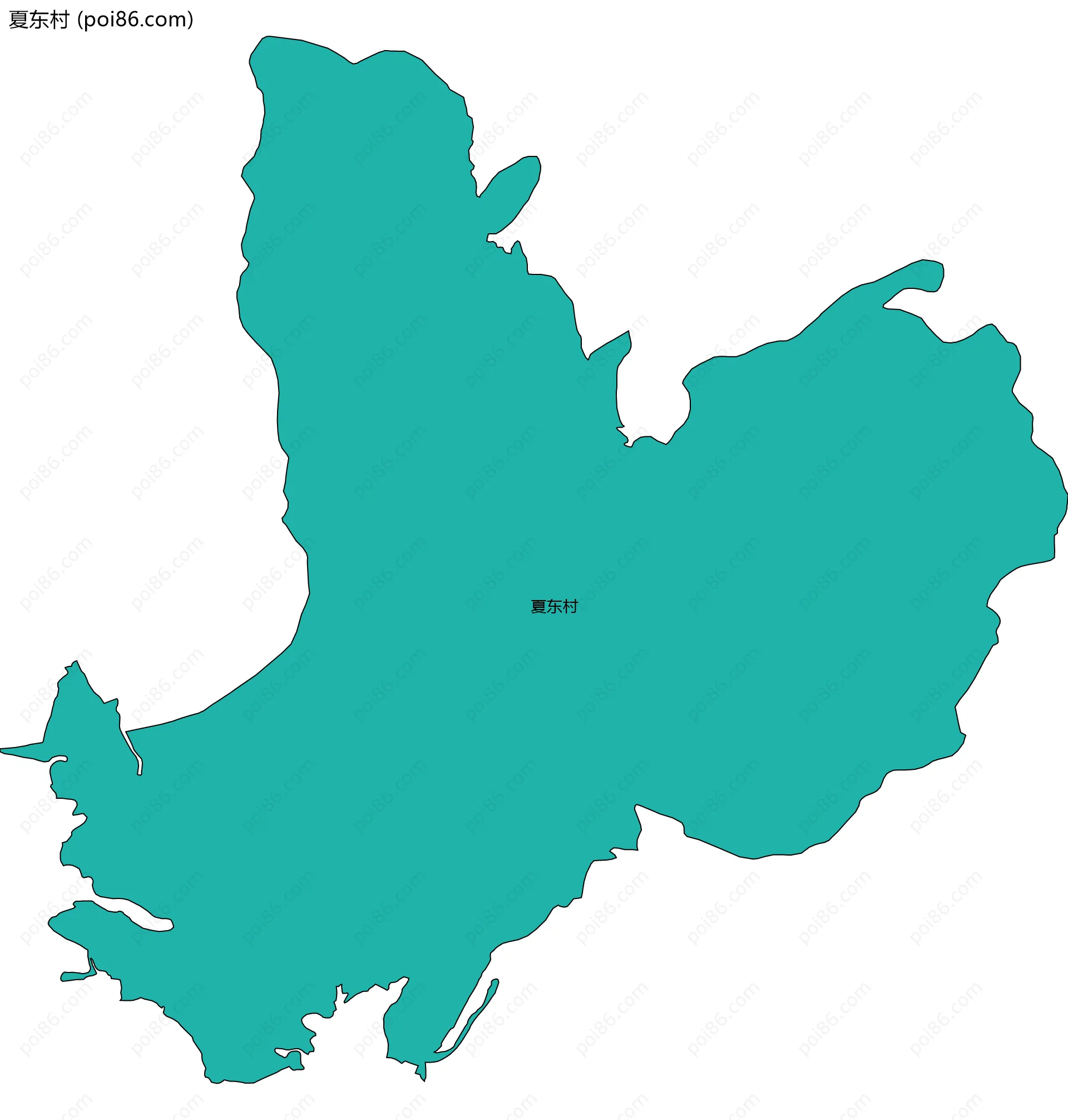 夏东村边界地图