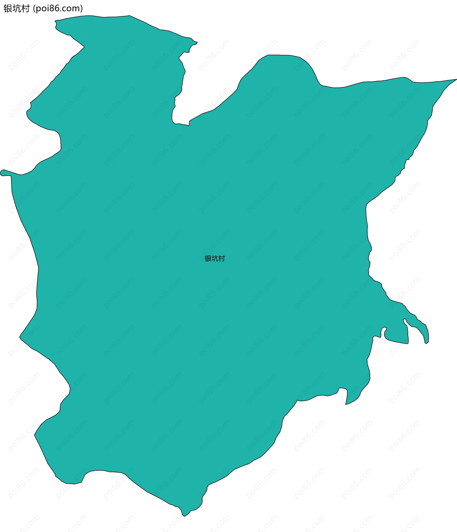 银坑村边界地图