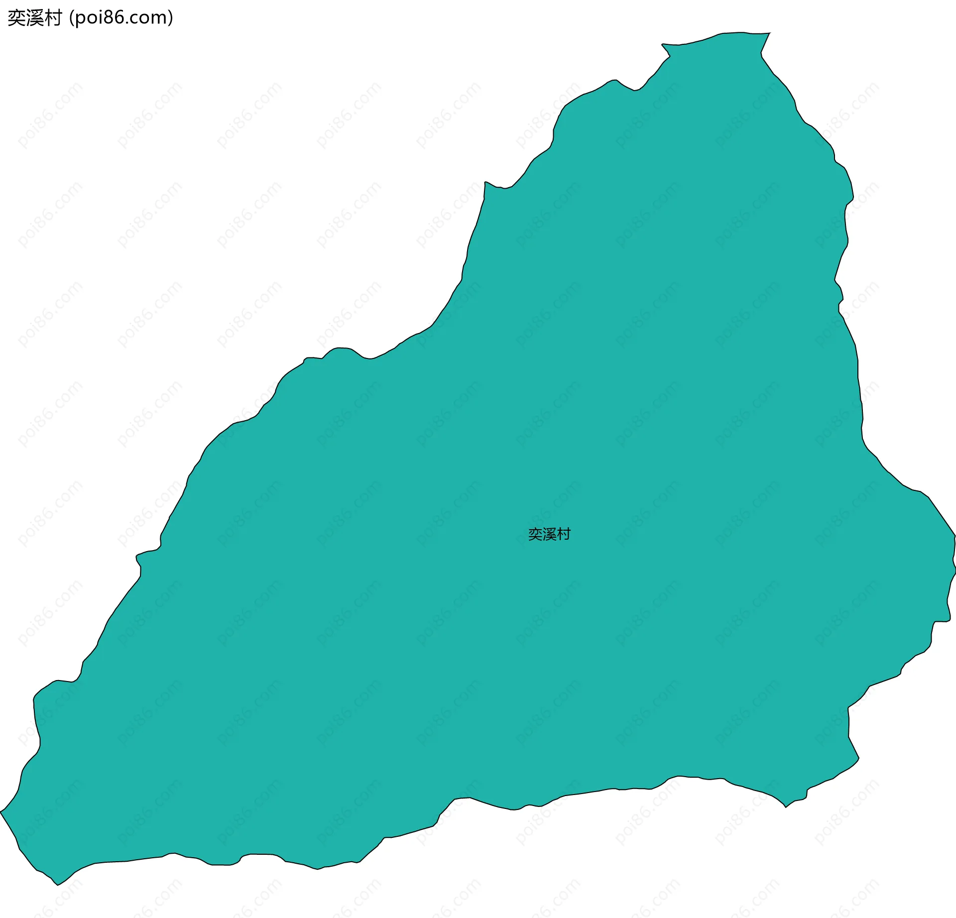 奕溪村边界地图