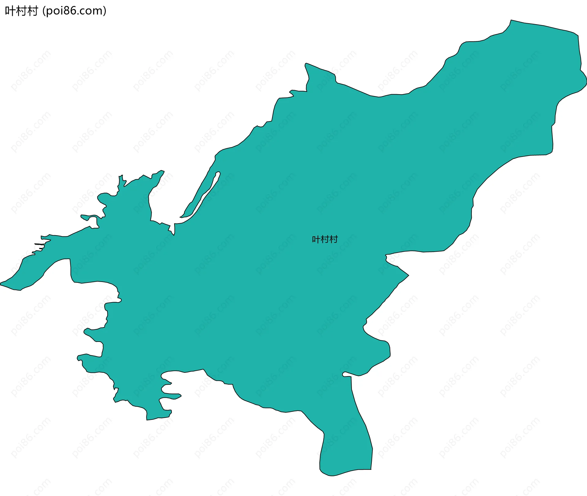 叶村村边界地图