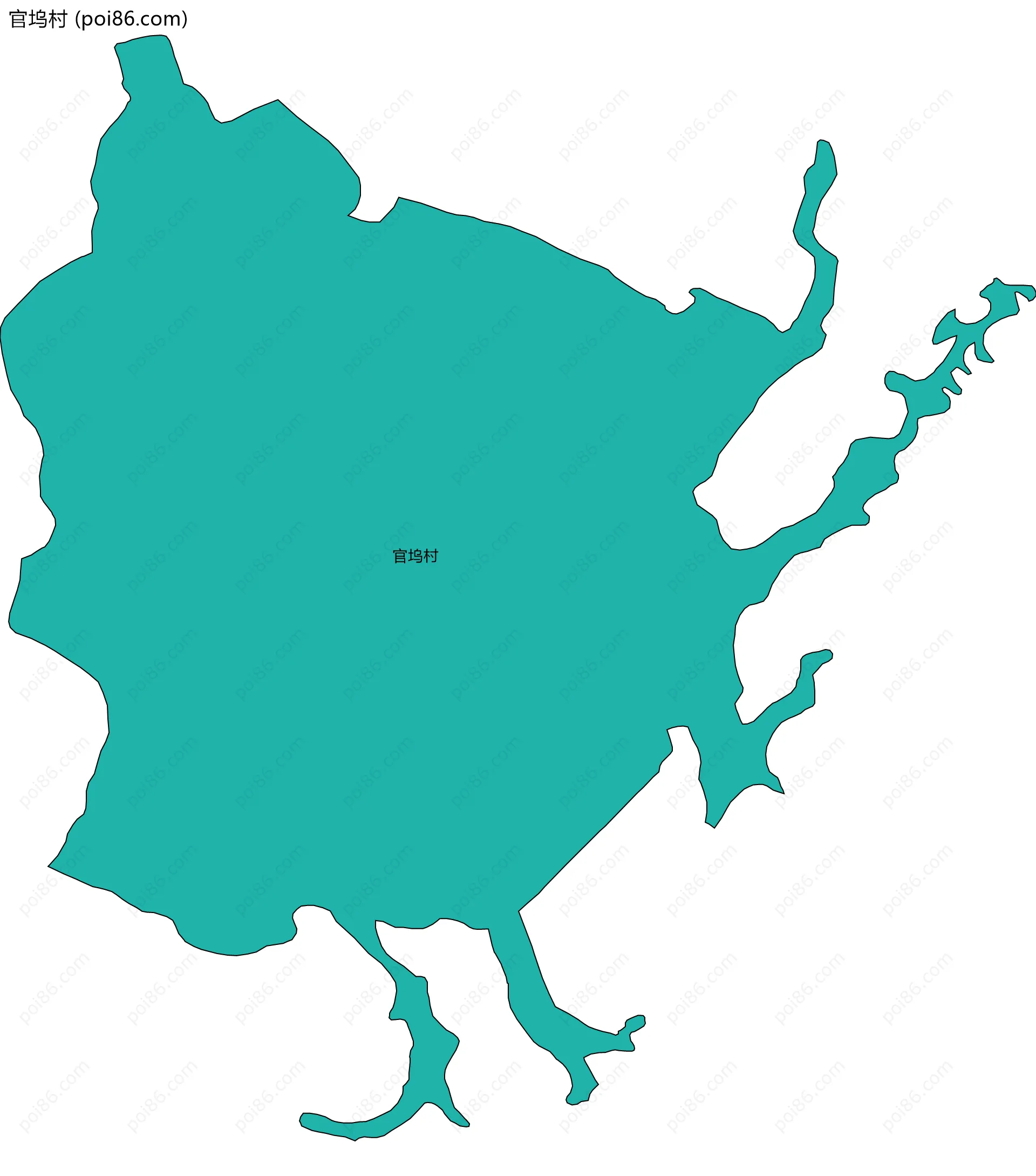 官坞村边界地图