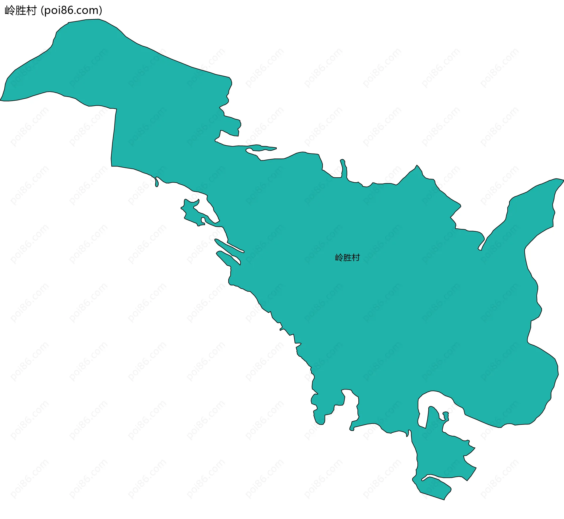 岭胜村边界地图