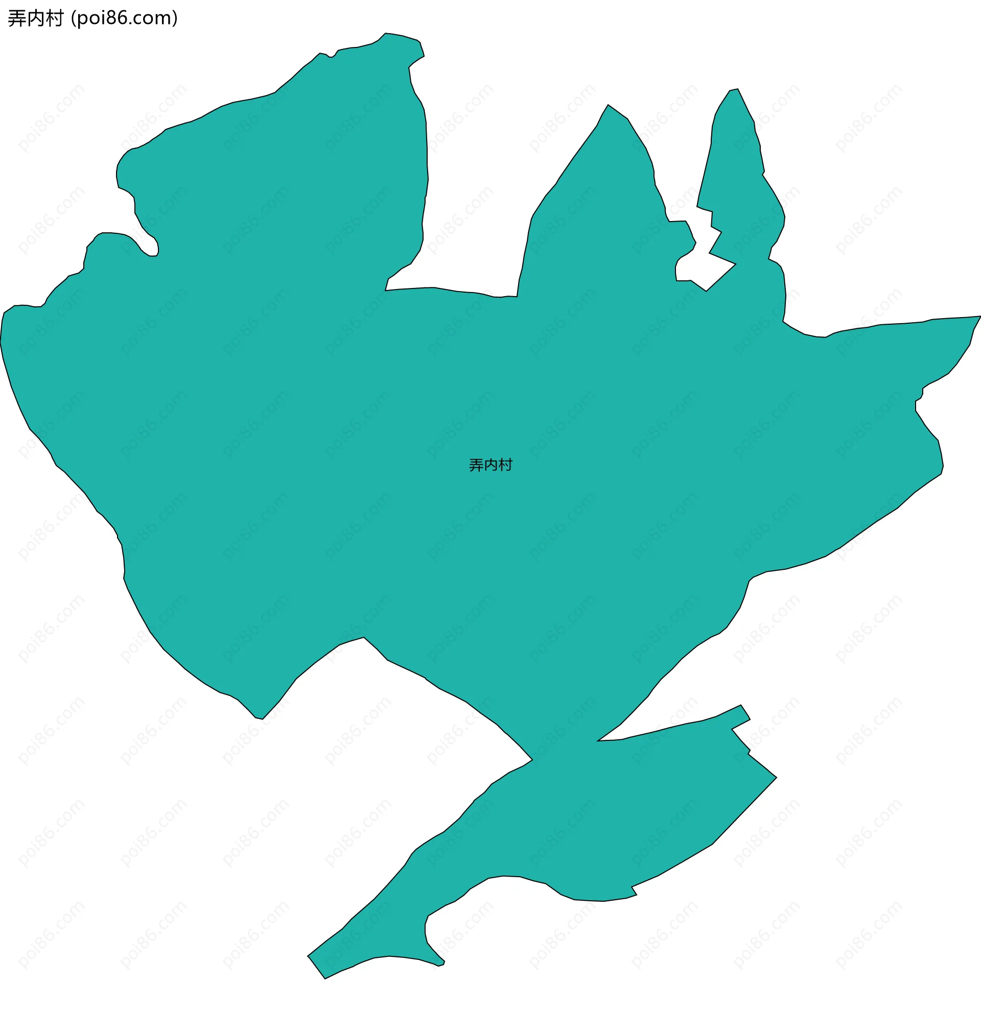 弄内村边界地图