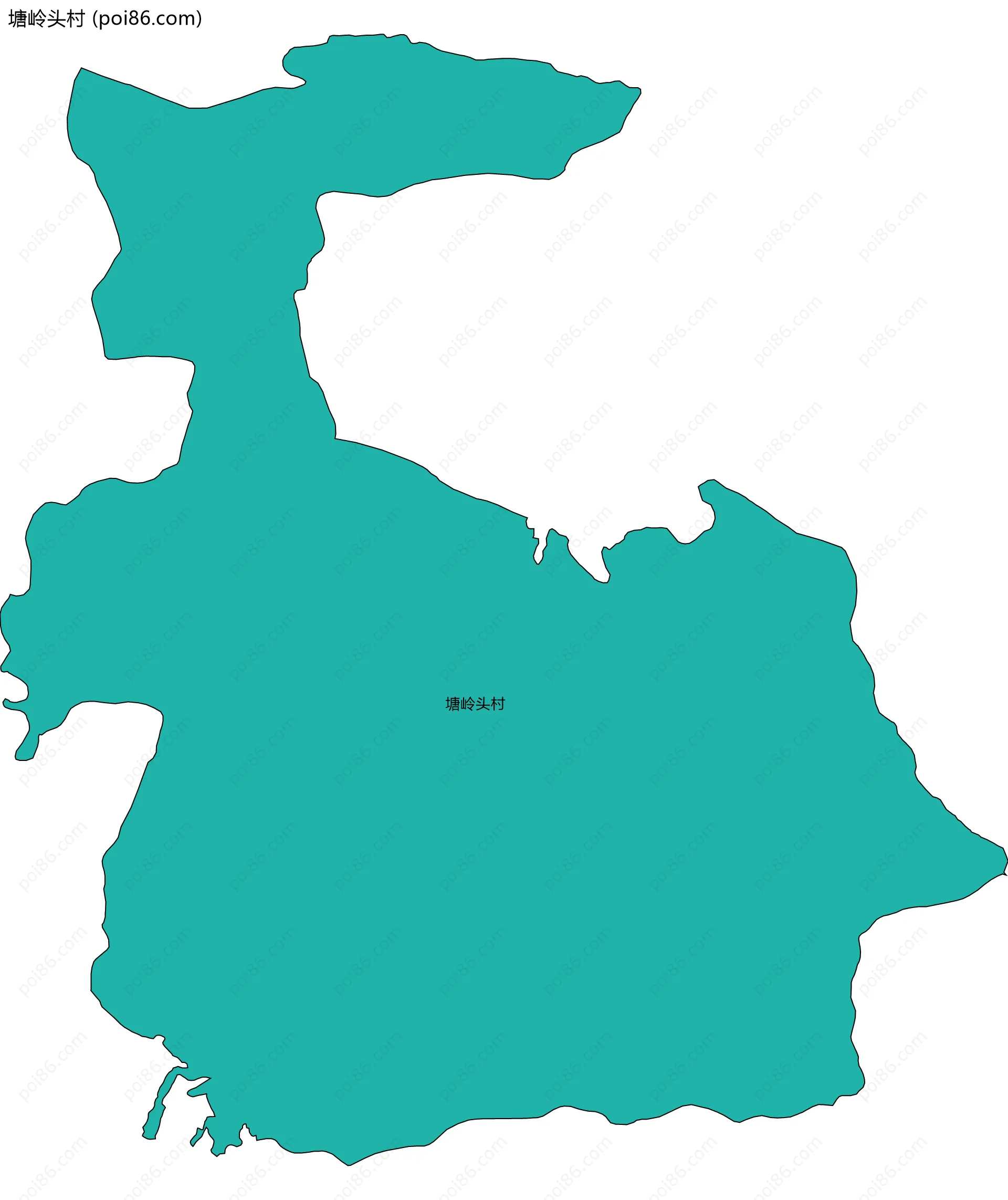 塘岭头村边界地图