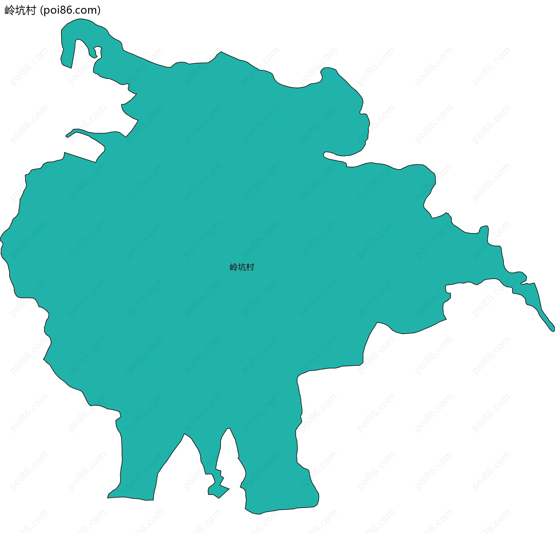 岭坑村边界地图