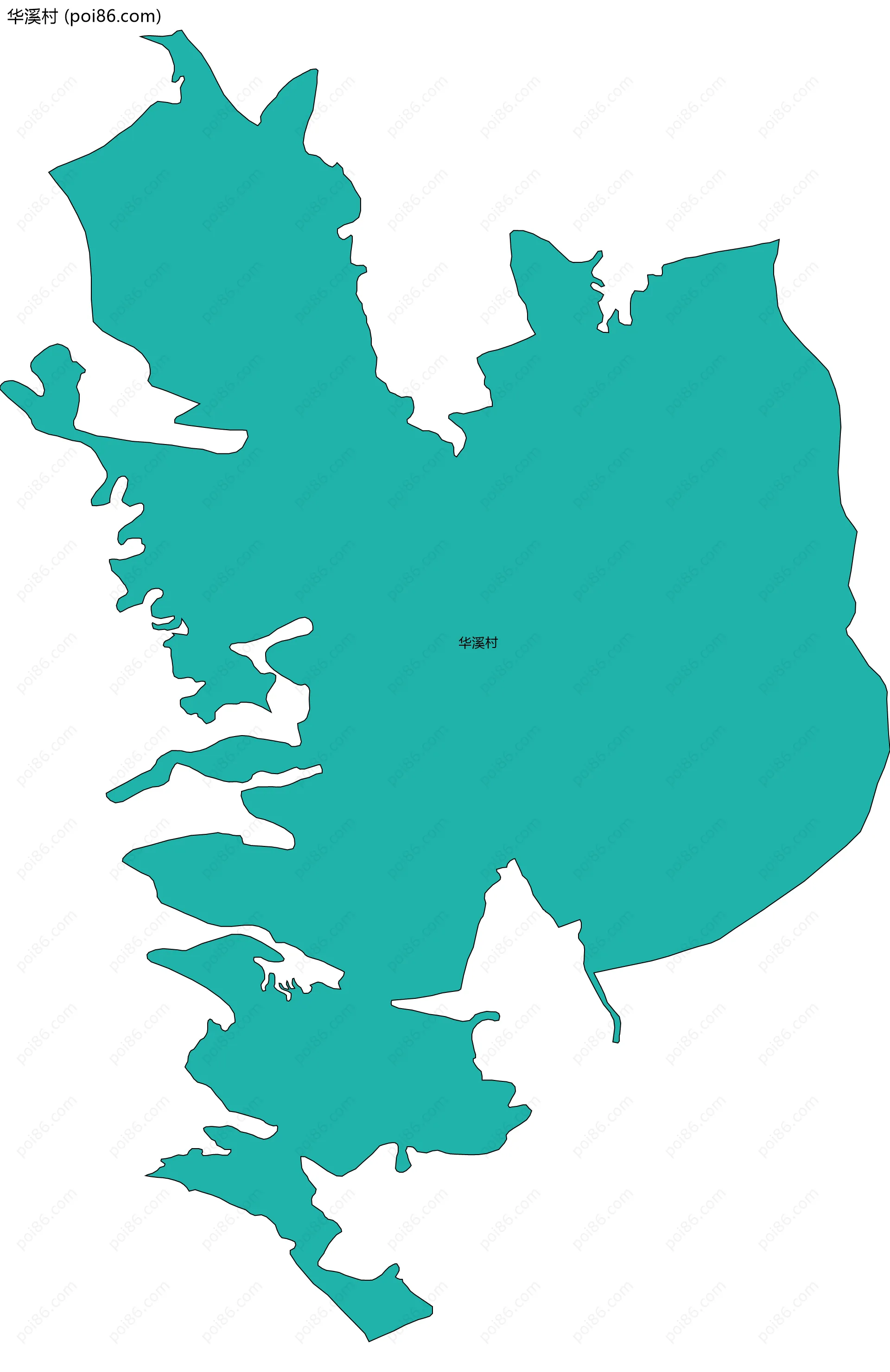 华溪村边界地图