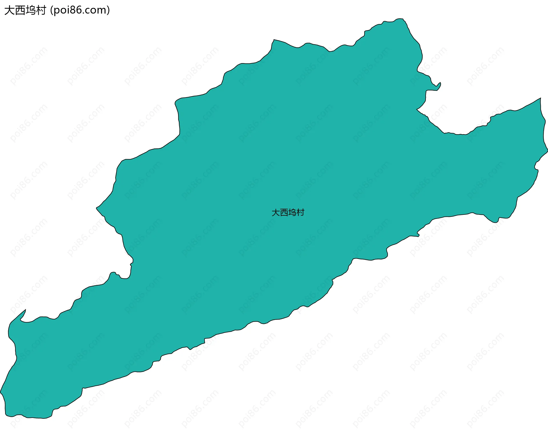 大西坞村边界地图