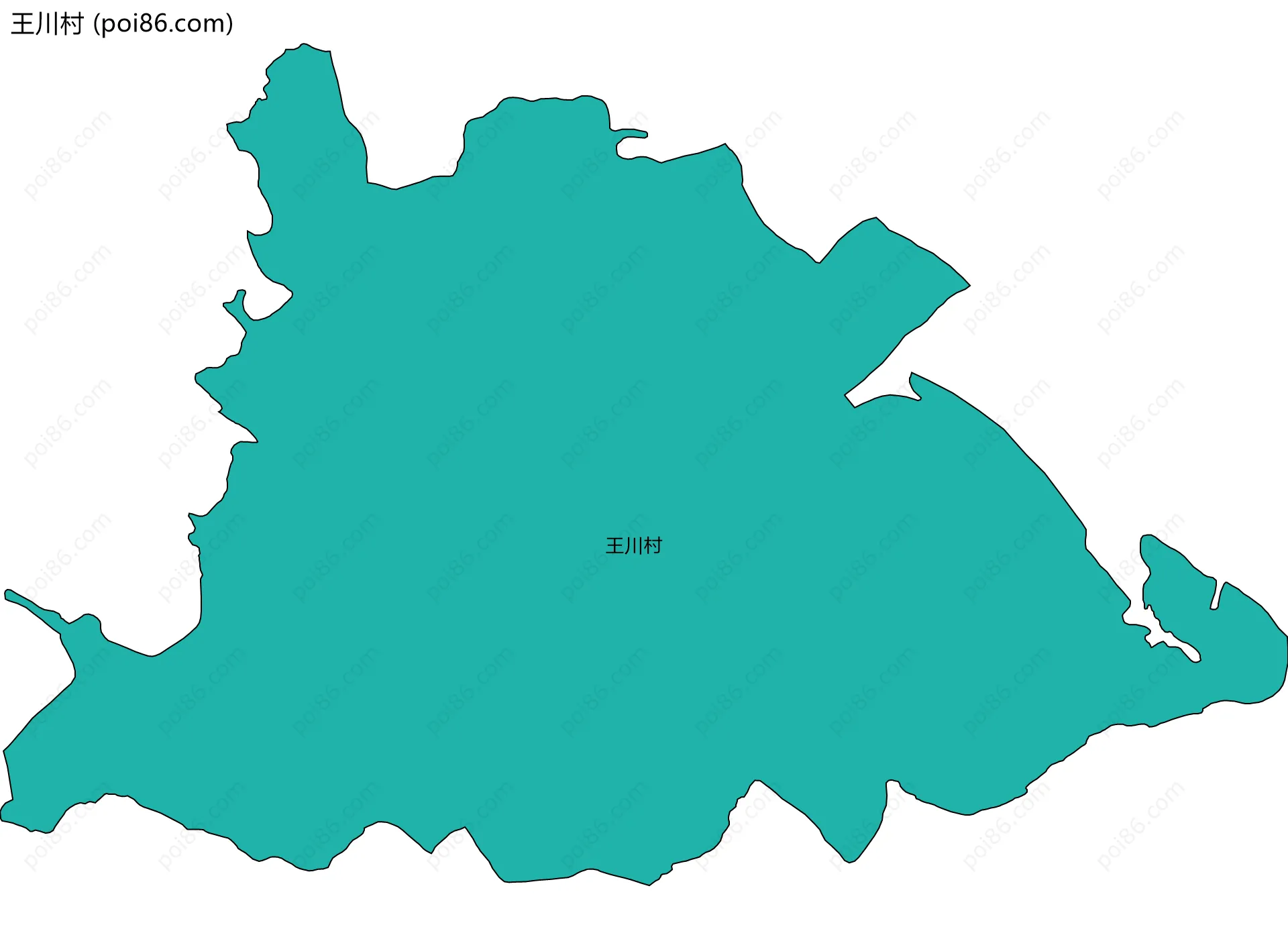 王川村边界地图