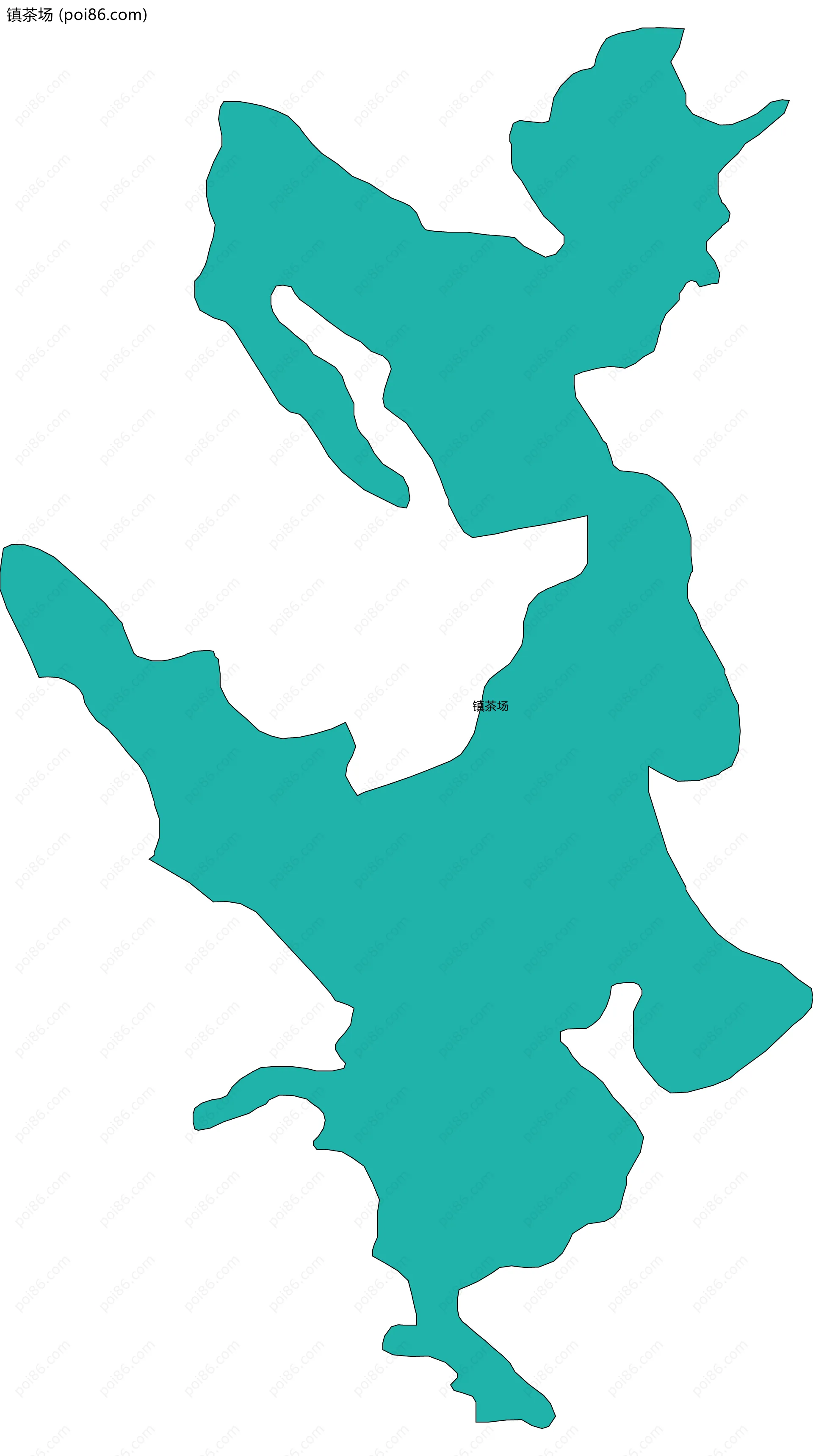 镇茶场边界地图