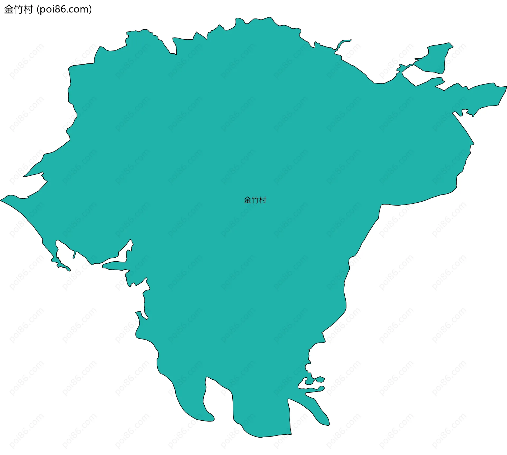 金竹村边界地图