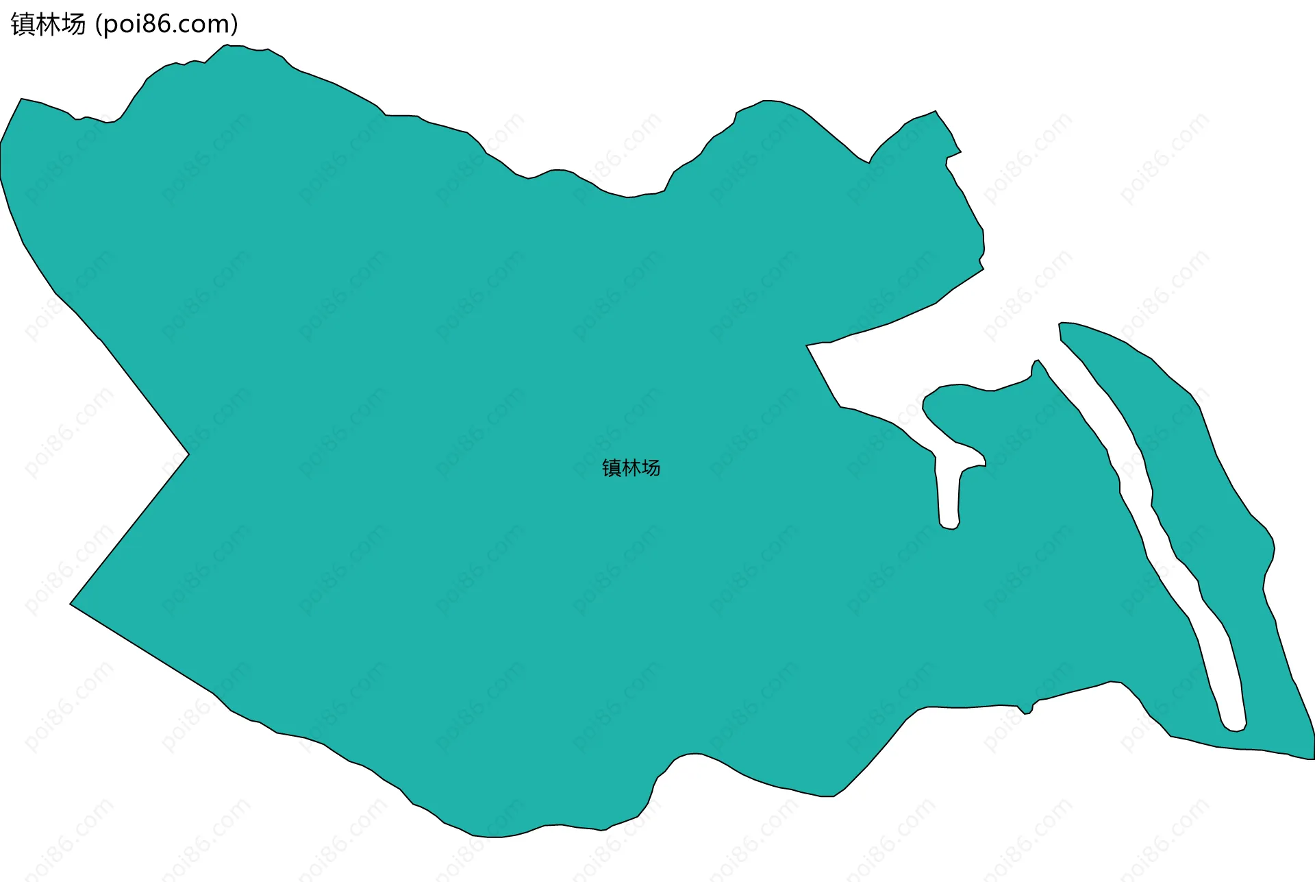 镇林场边界地图