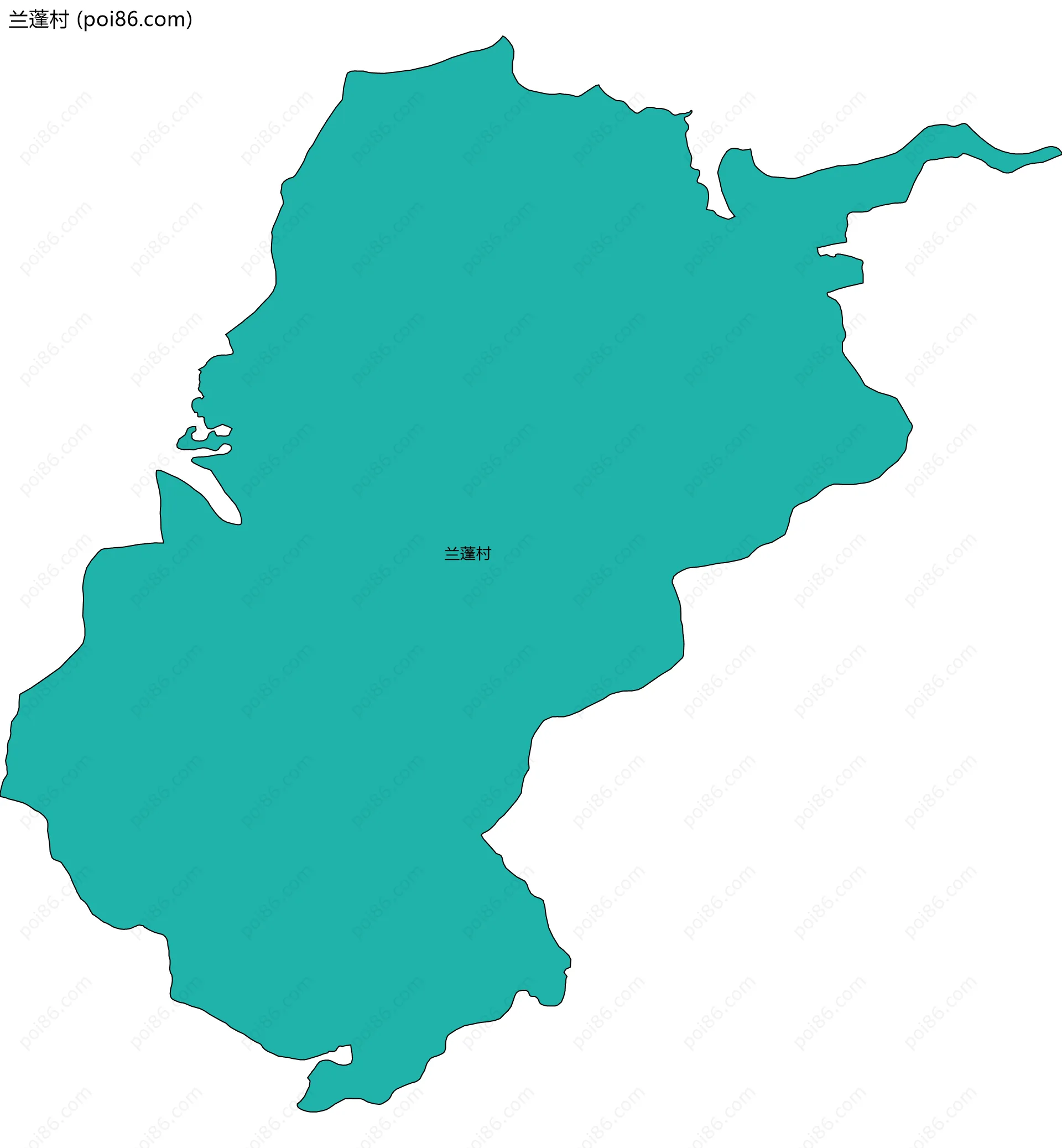 兰蓬村边界地图