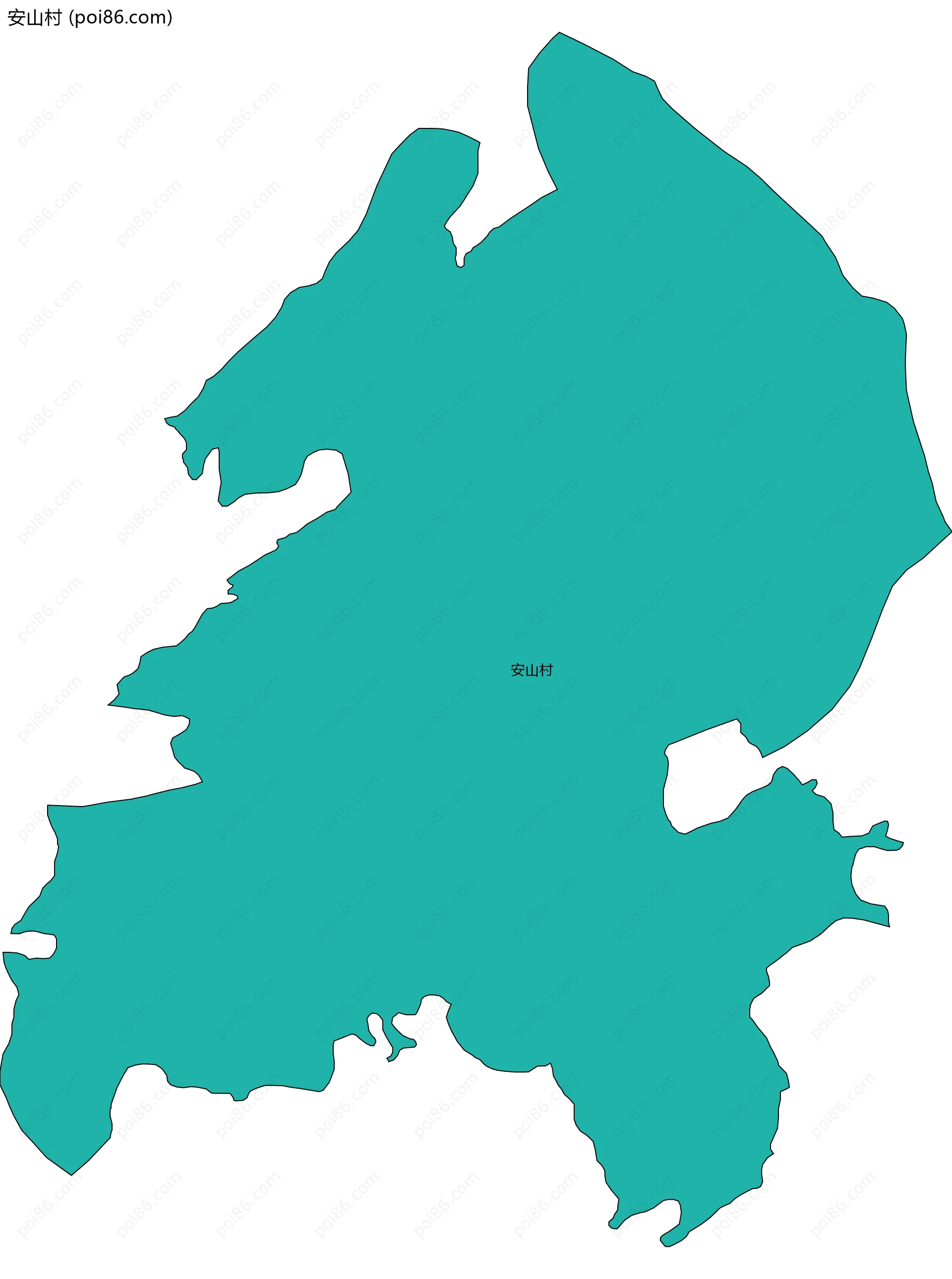 安山村边界地图