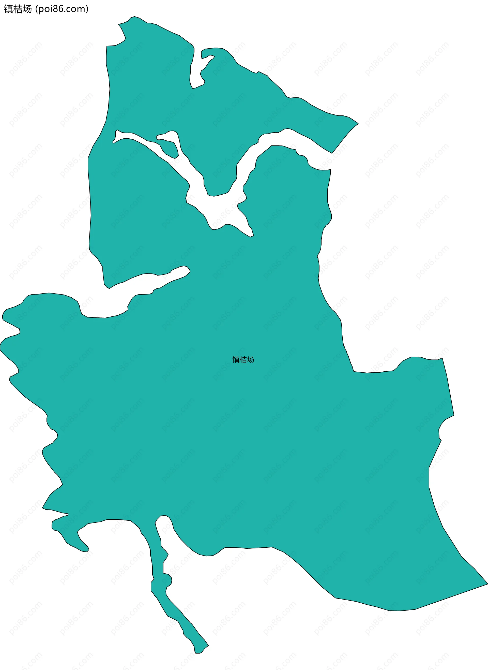 镇桔场边界地图