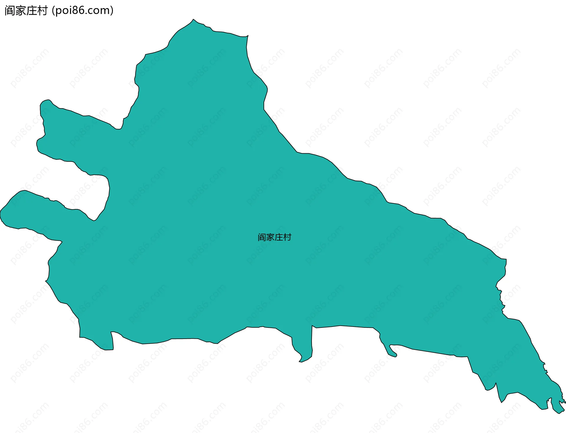 阎家庄村边界地图