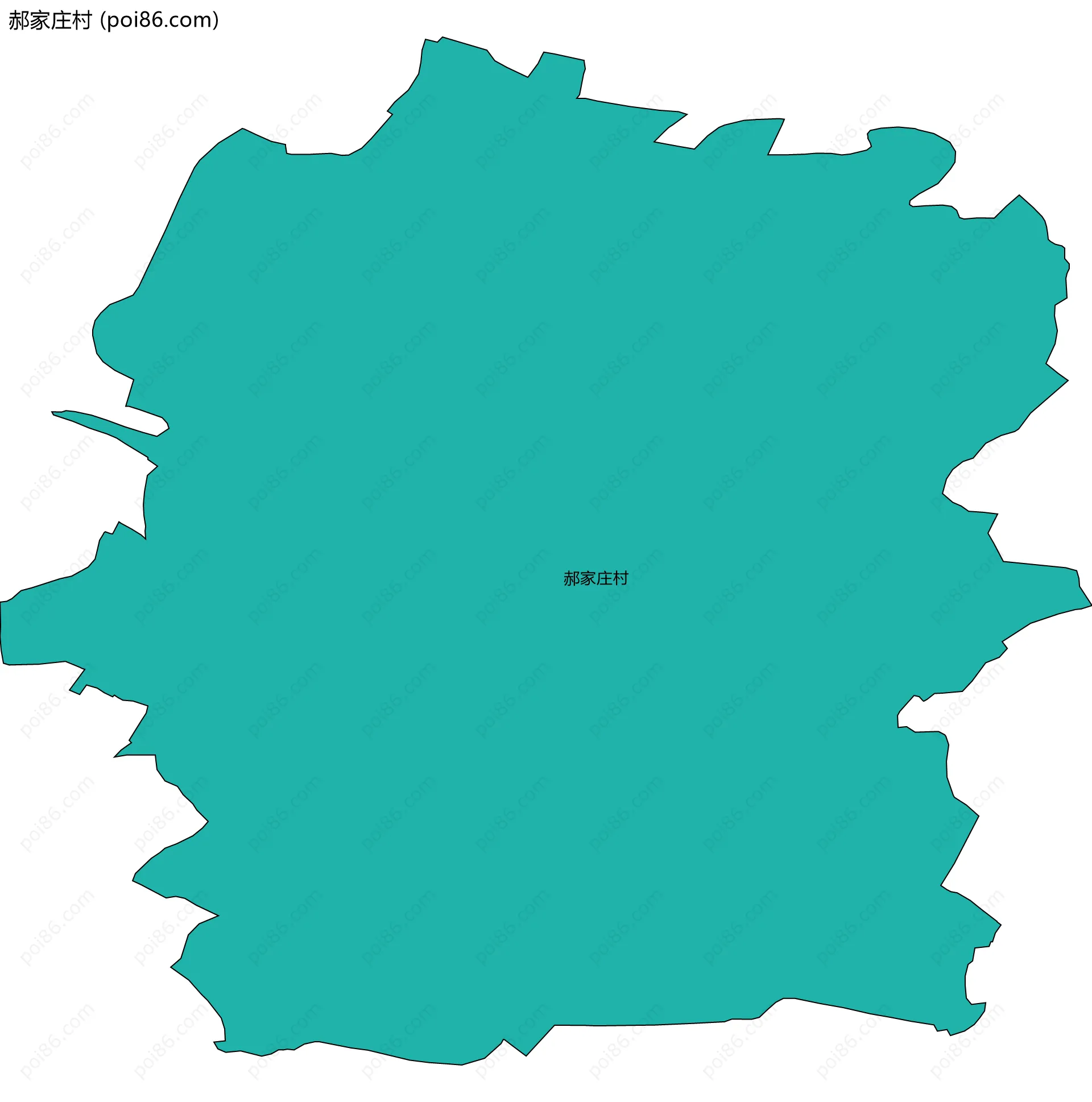 郝家庄村边界地图