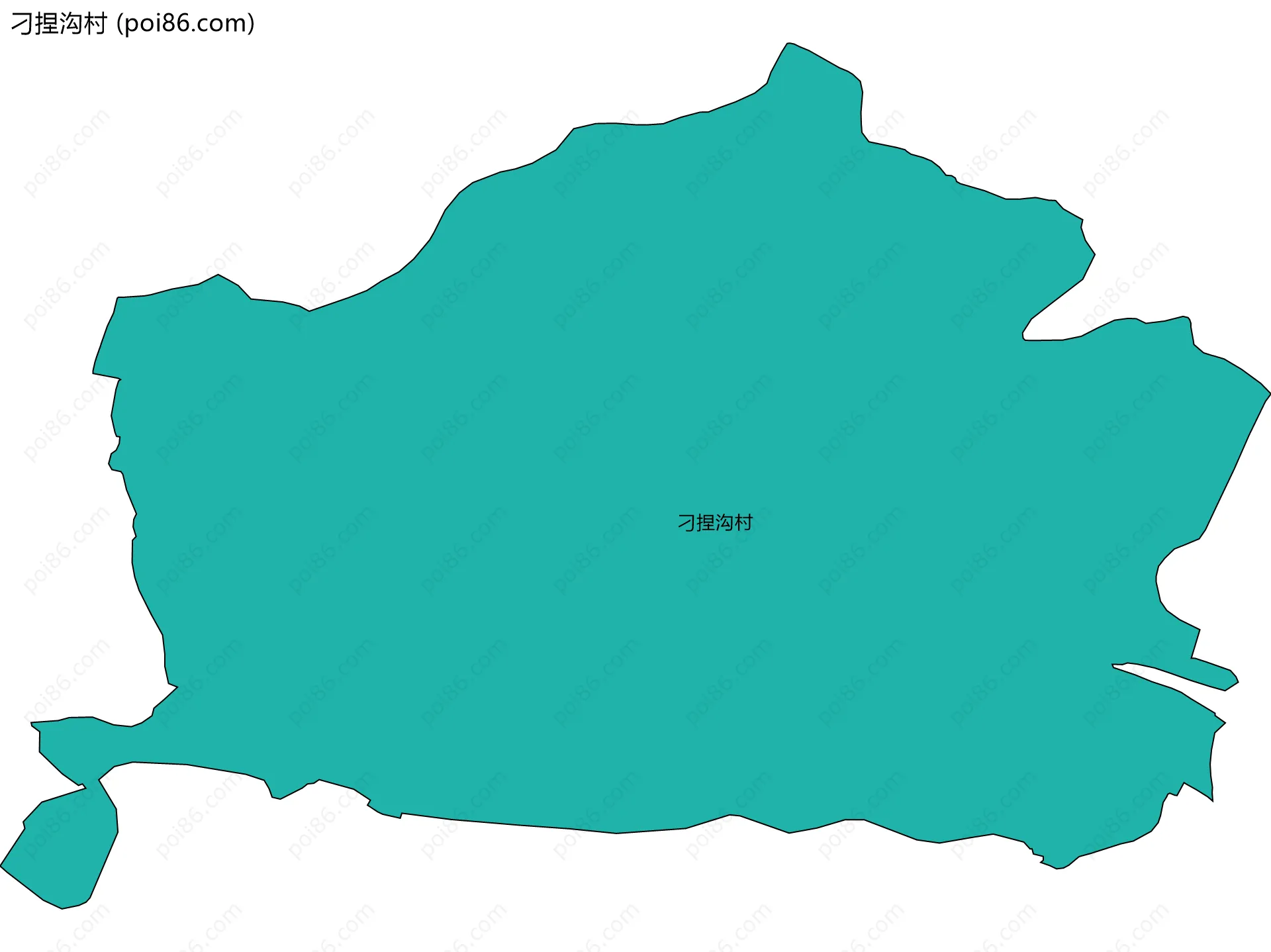 刁捏沟村边界地图