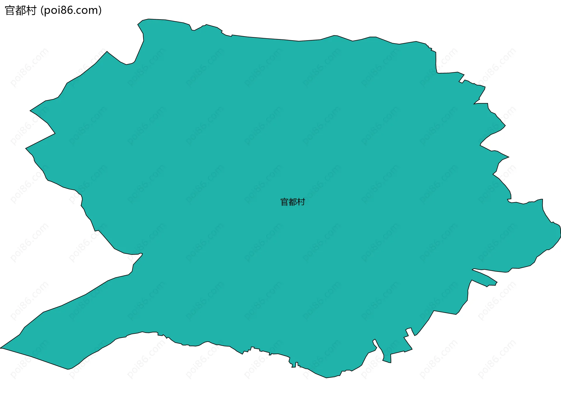官都村边界地图