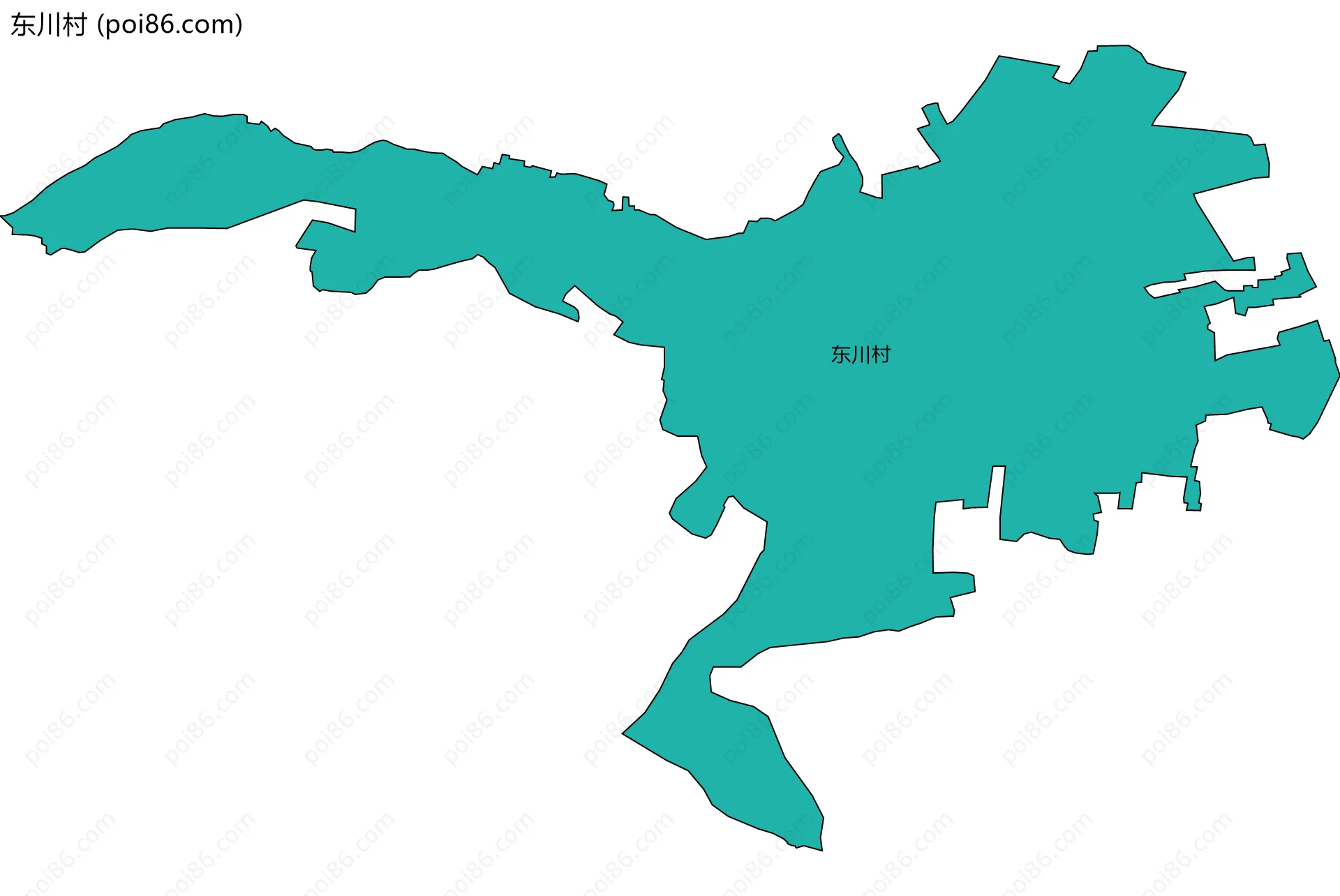 东川村边界地图