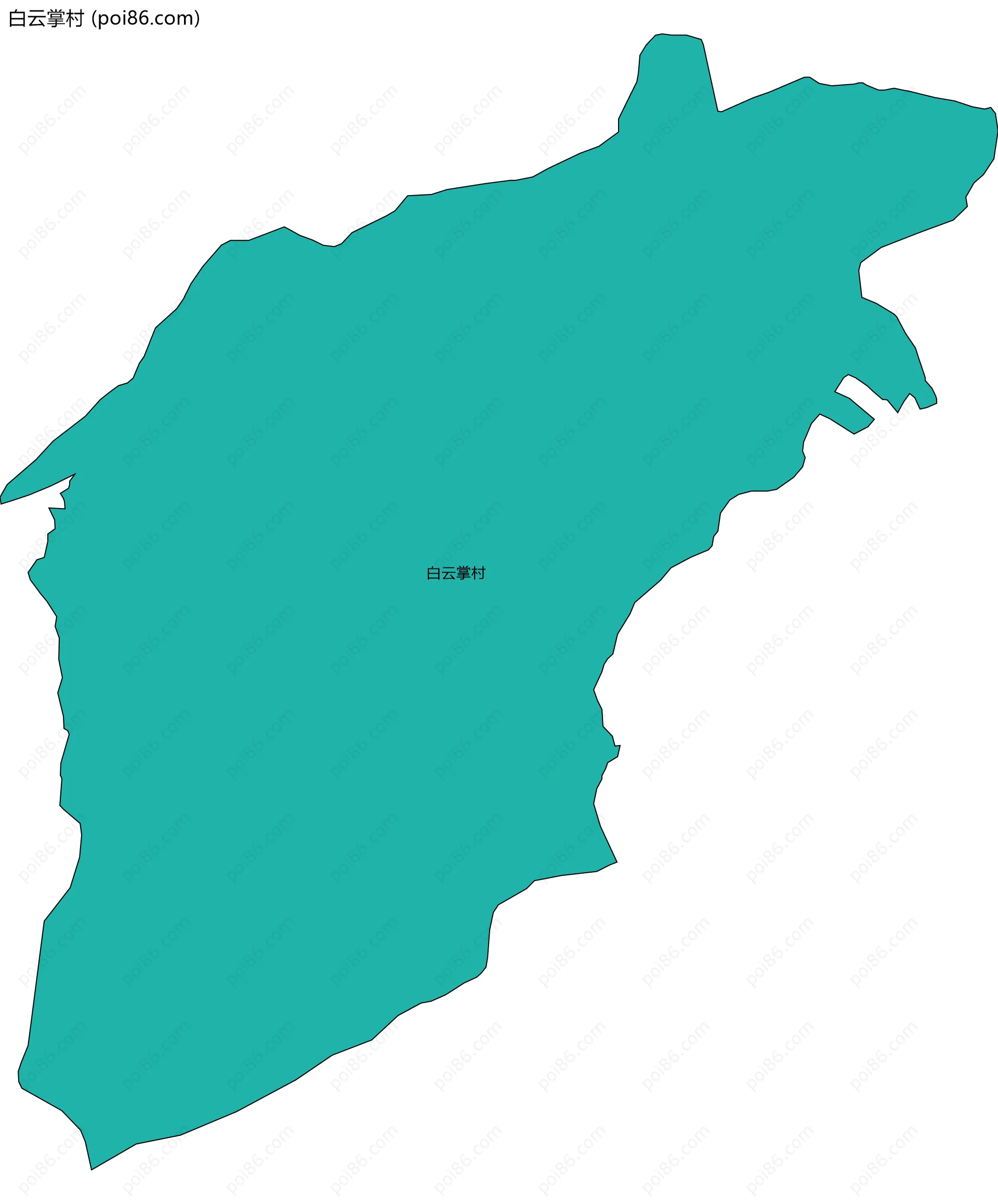 白云掌村边界地图
