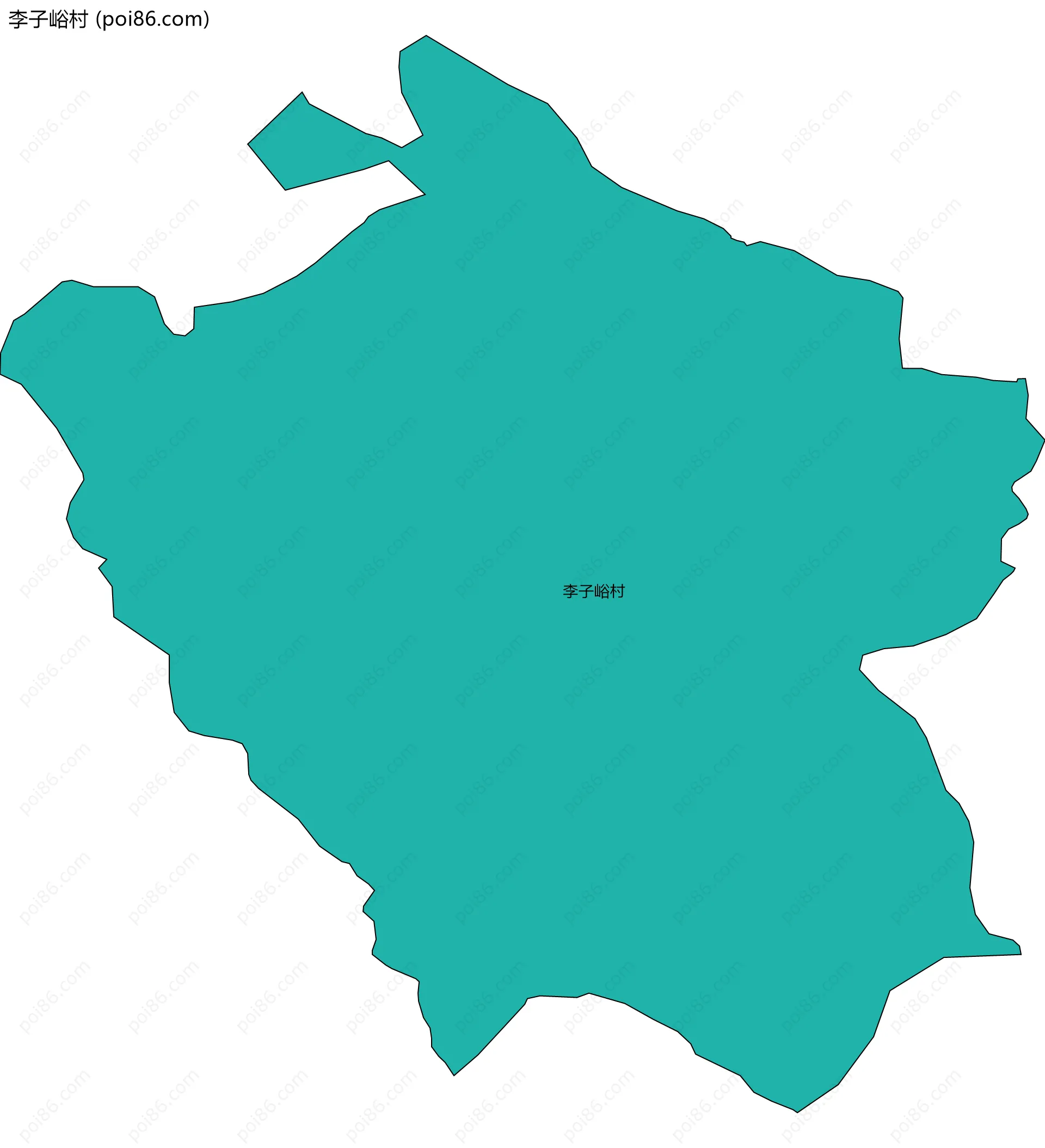 李子峪村边界地图