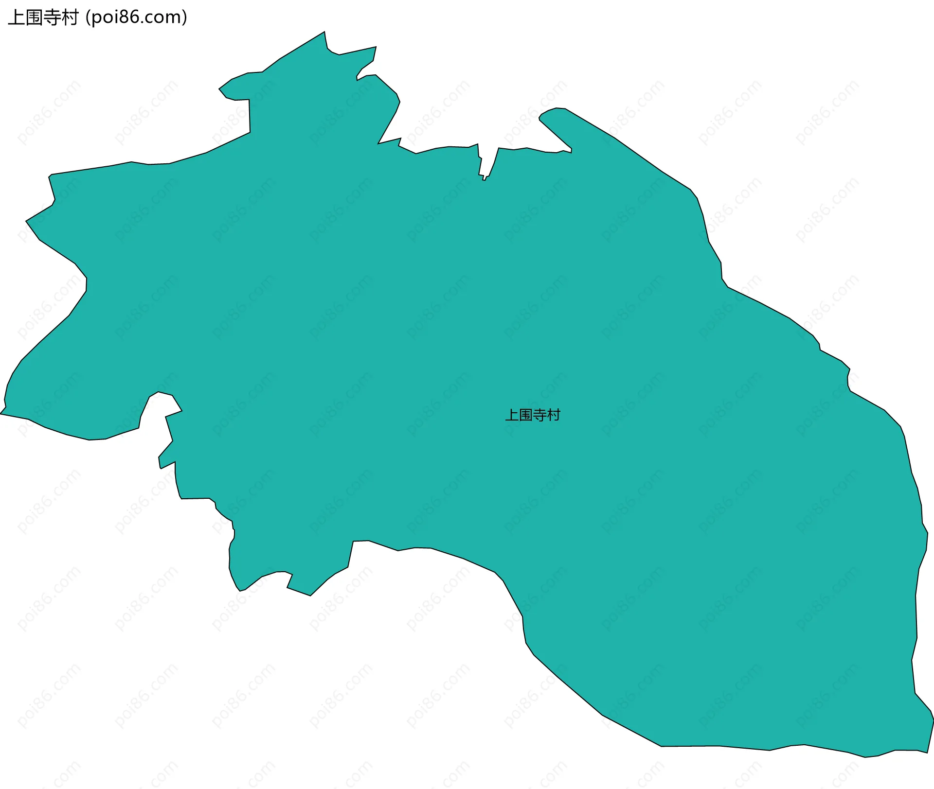 上围寺村边界地图