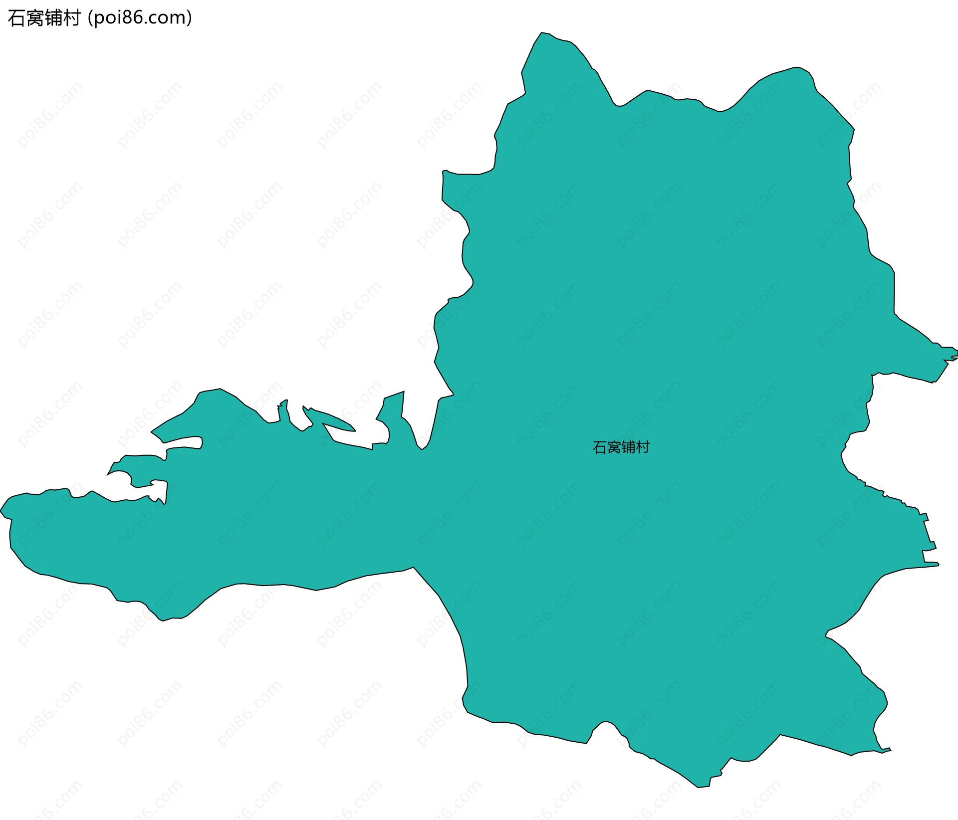 石窝铺村边界地图