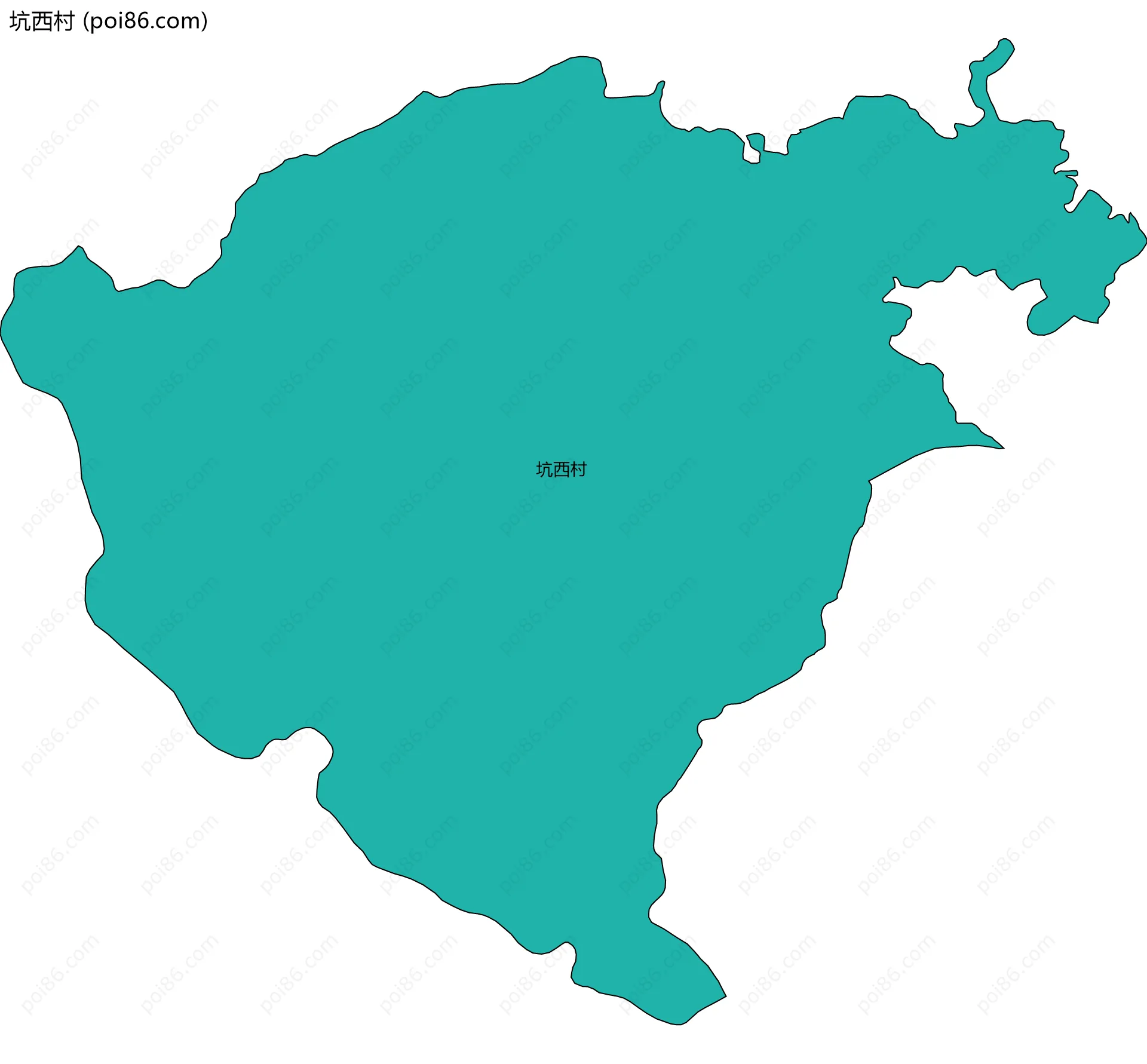 坑西村边界地图