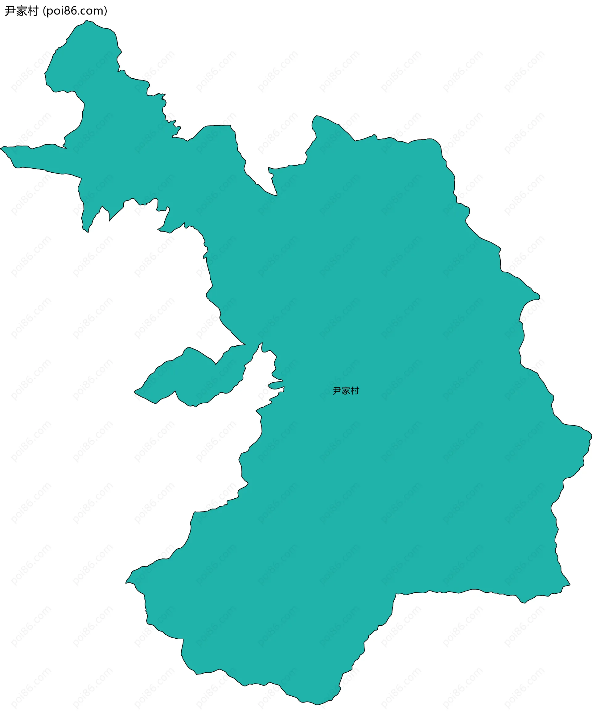 尹家村边界地图