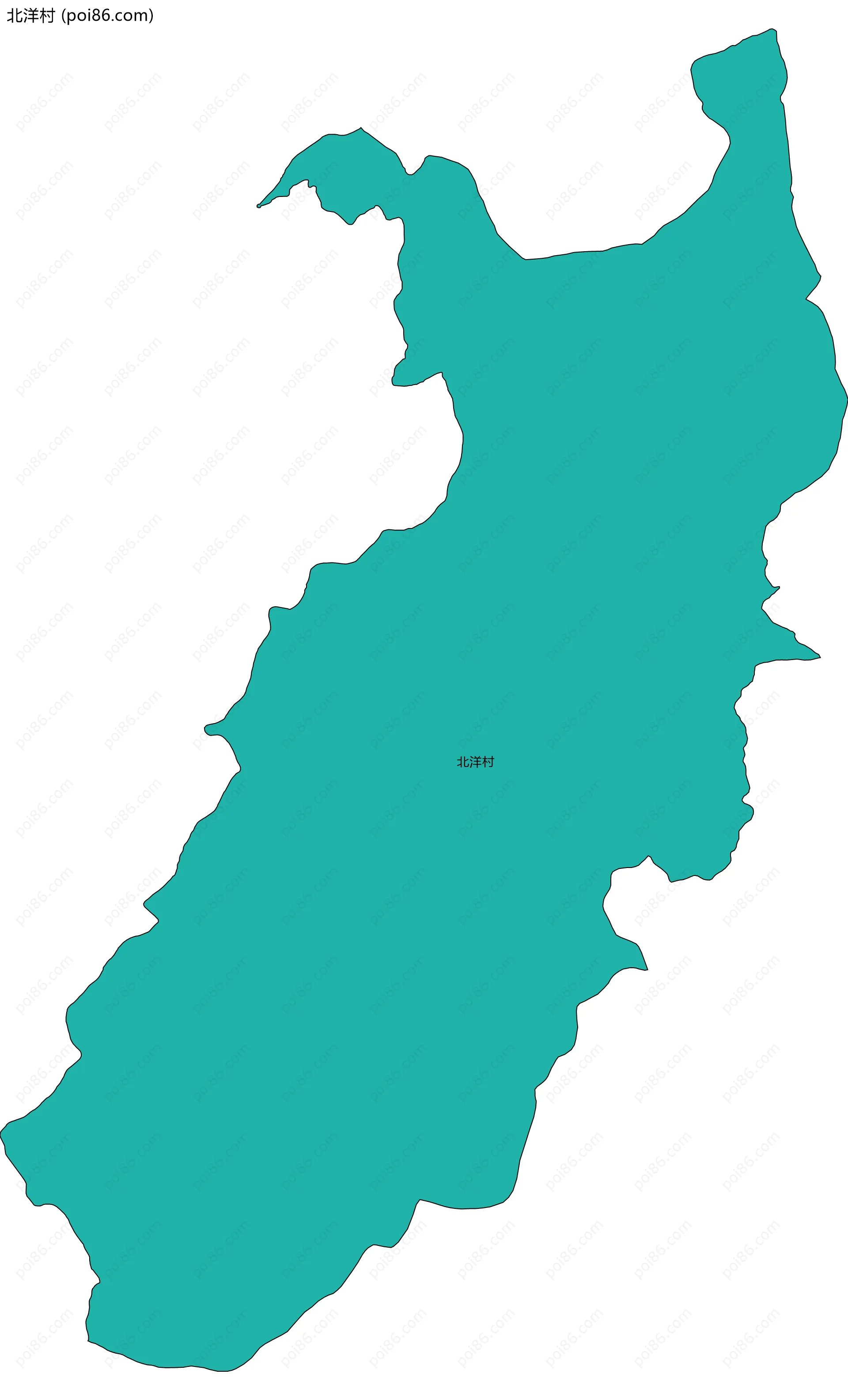 北洋村边界地图