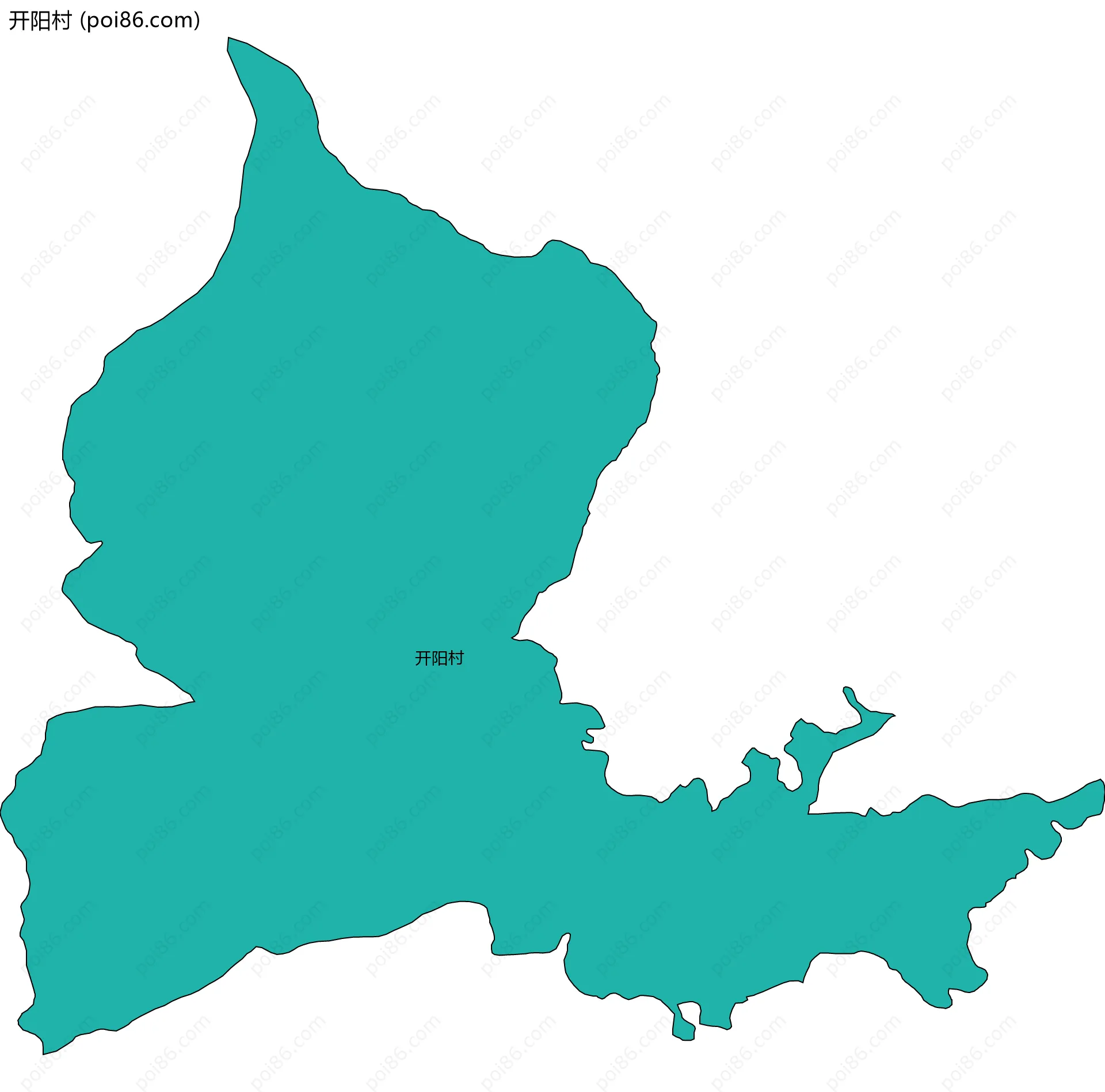 开阳村边界地图