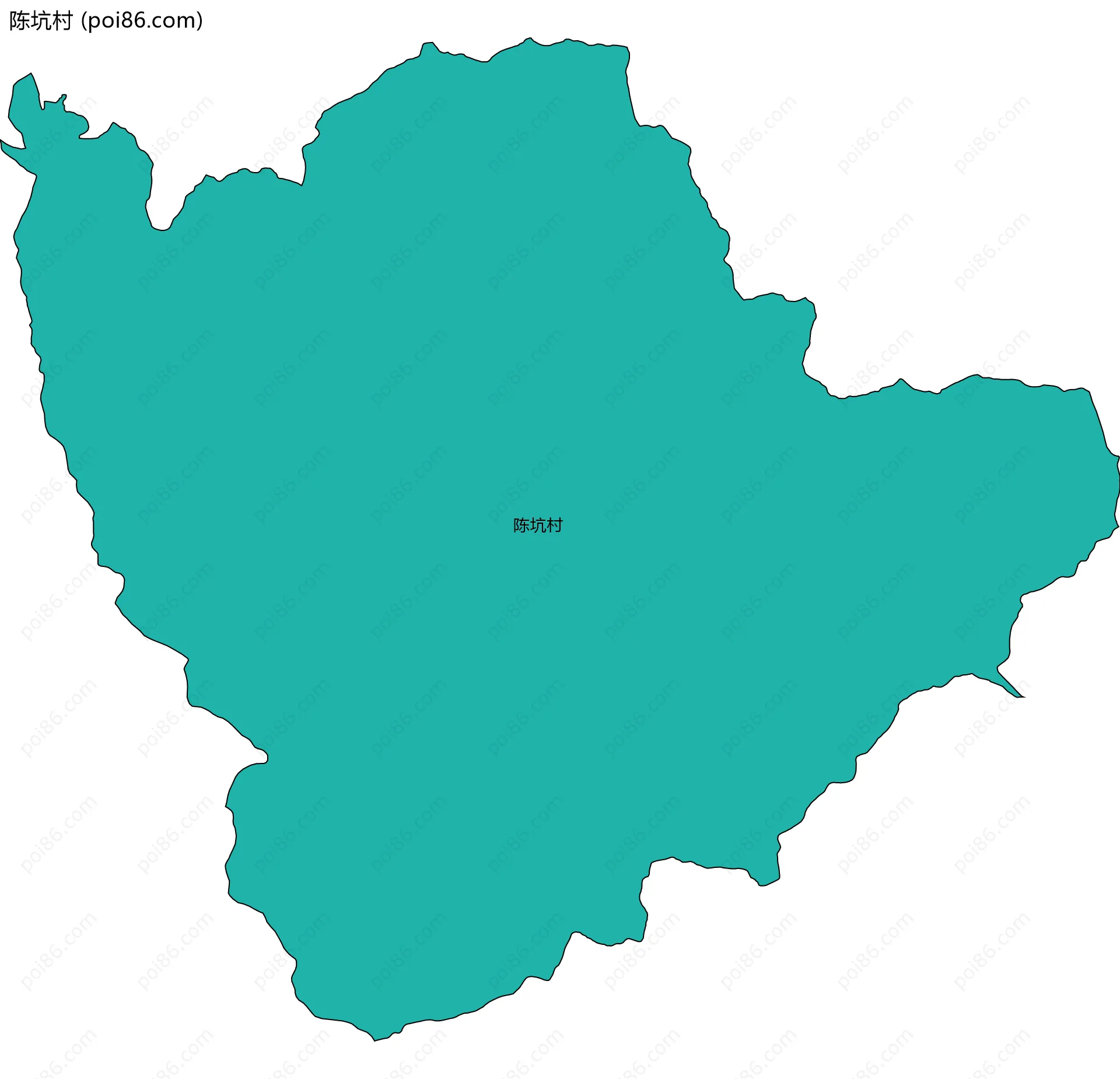 陈坑村边界地图