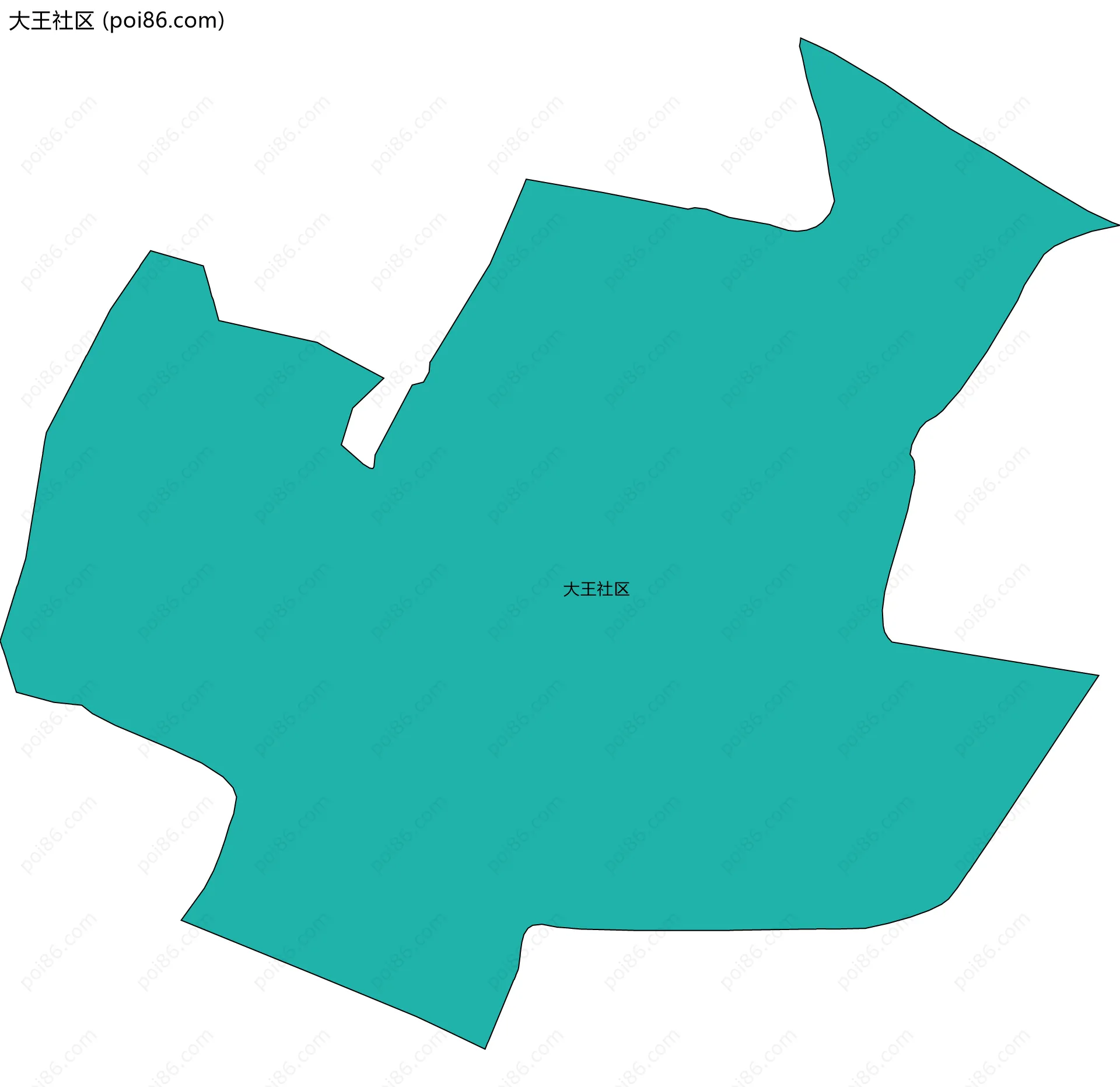 大王社区边界地图