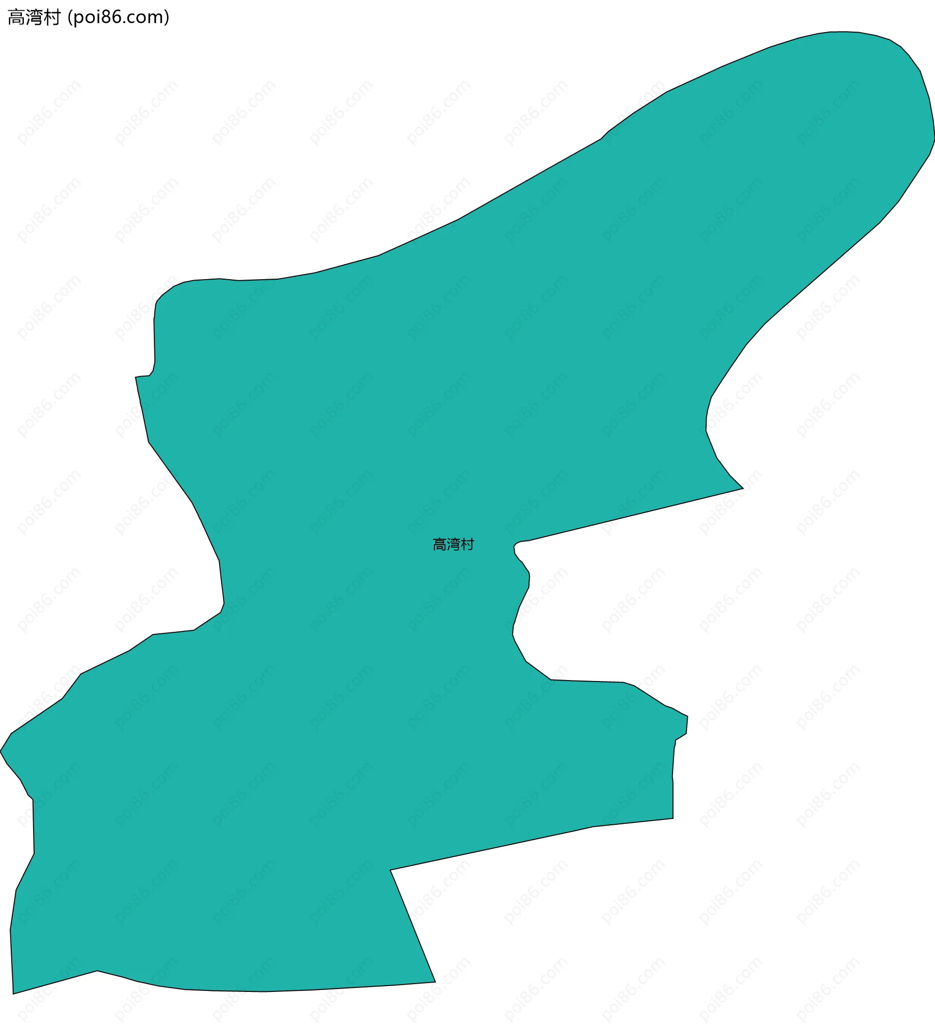 高湾村边界地图