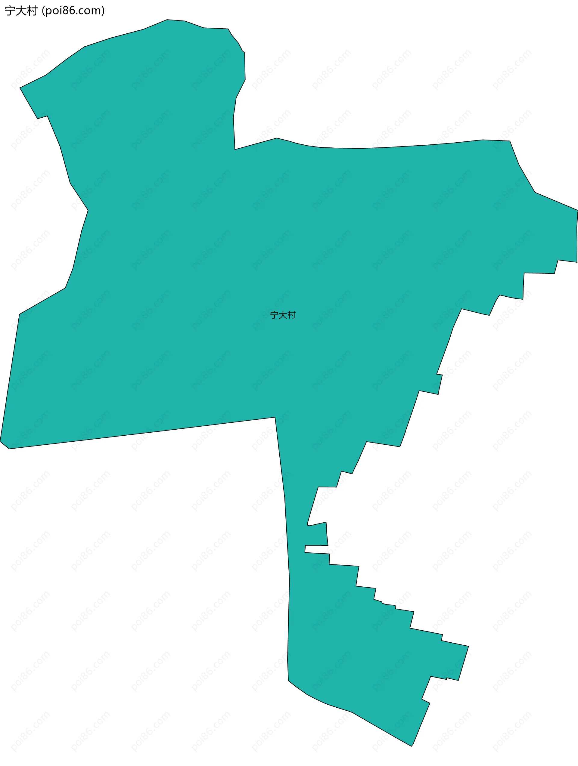 宁大村边界地图