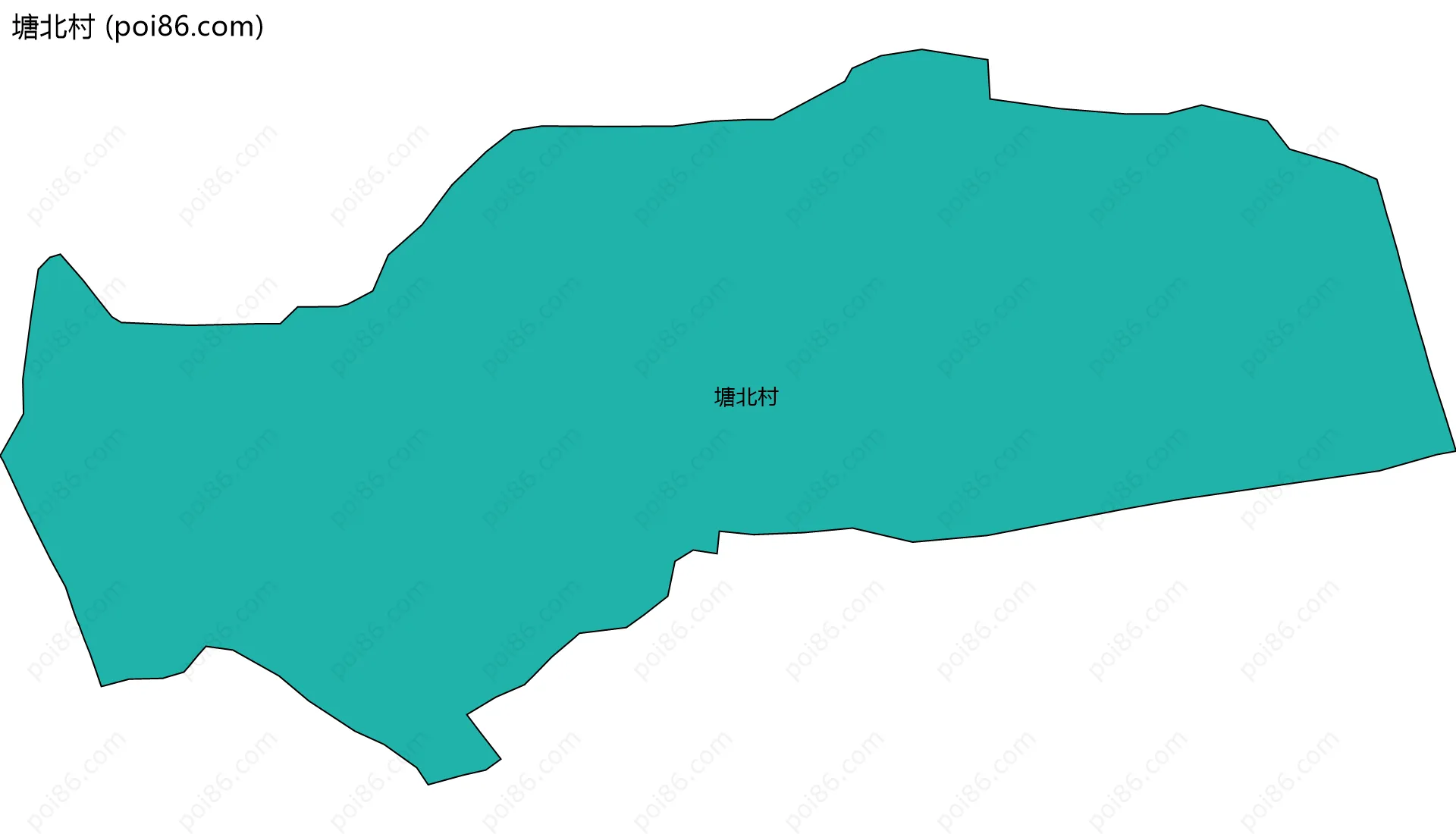 塘北村边界地图