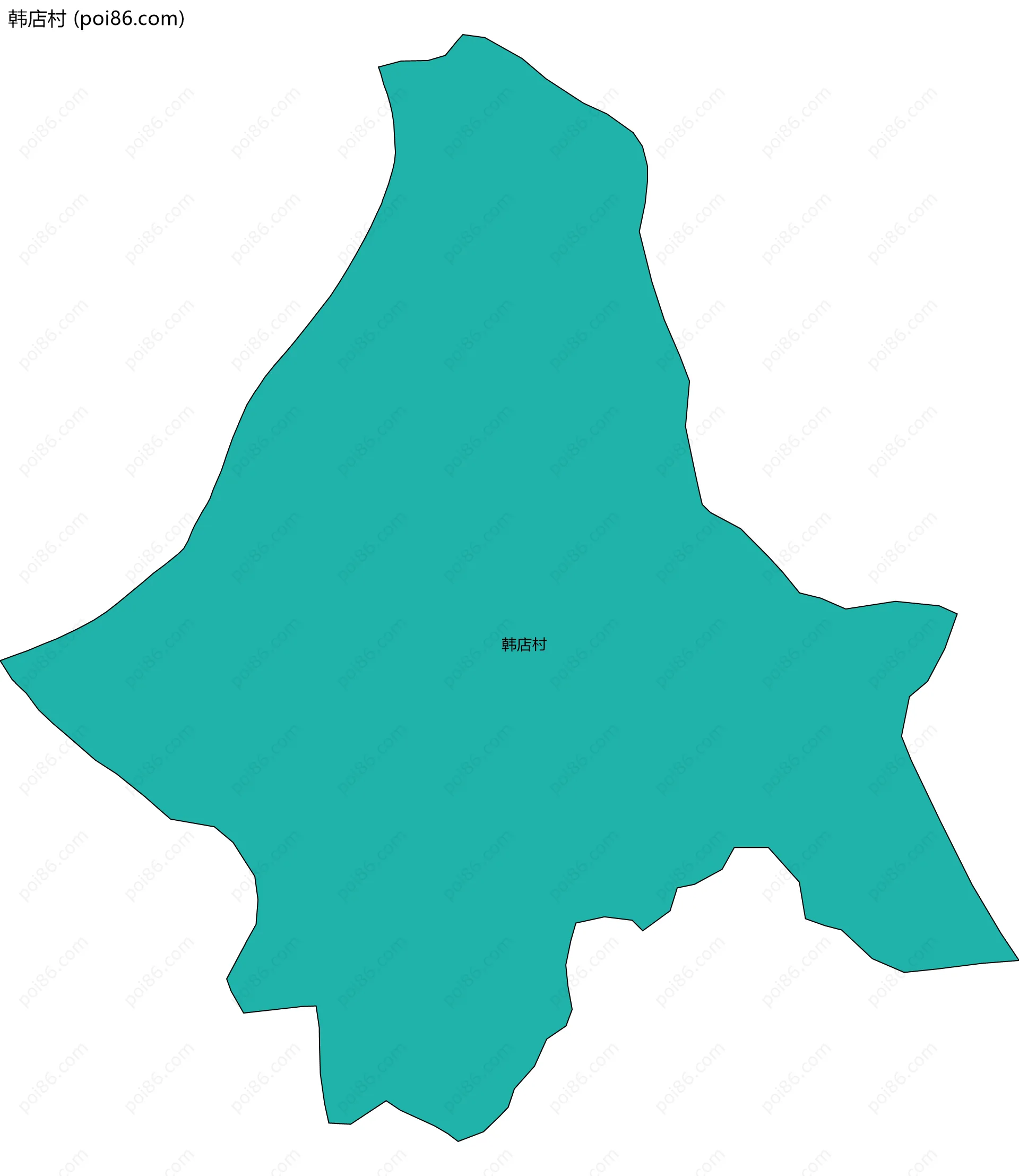 韩店村边界地图