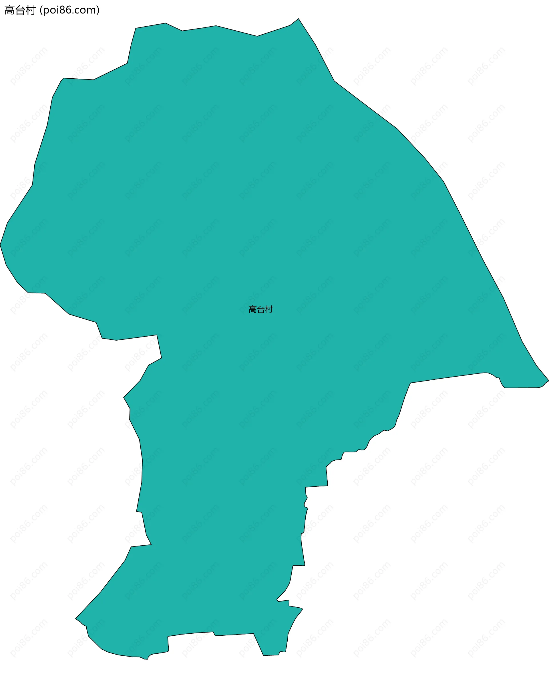 高台村边界地图