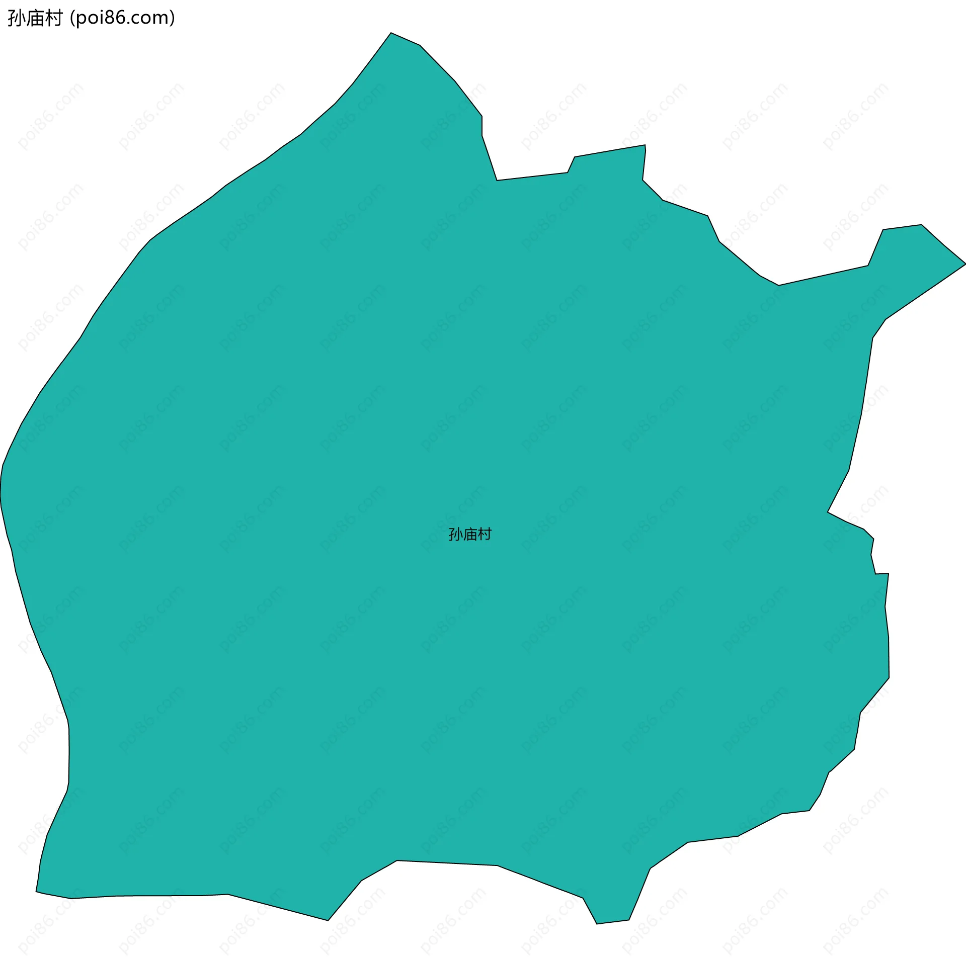 孙庙村边界地图